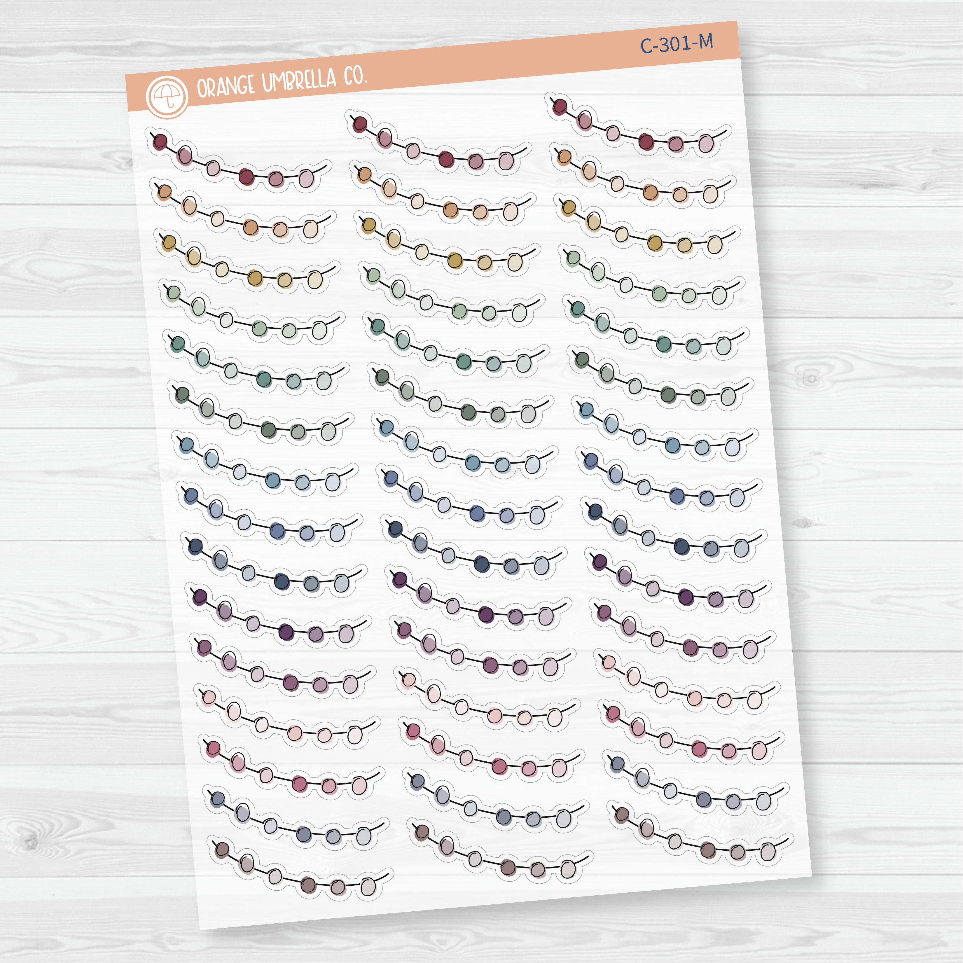 String Beads Deco Planner Stickers | C-301