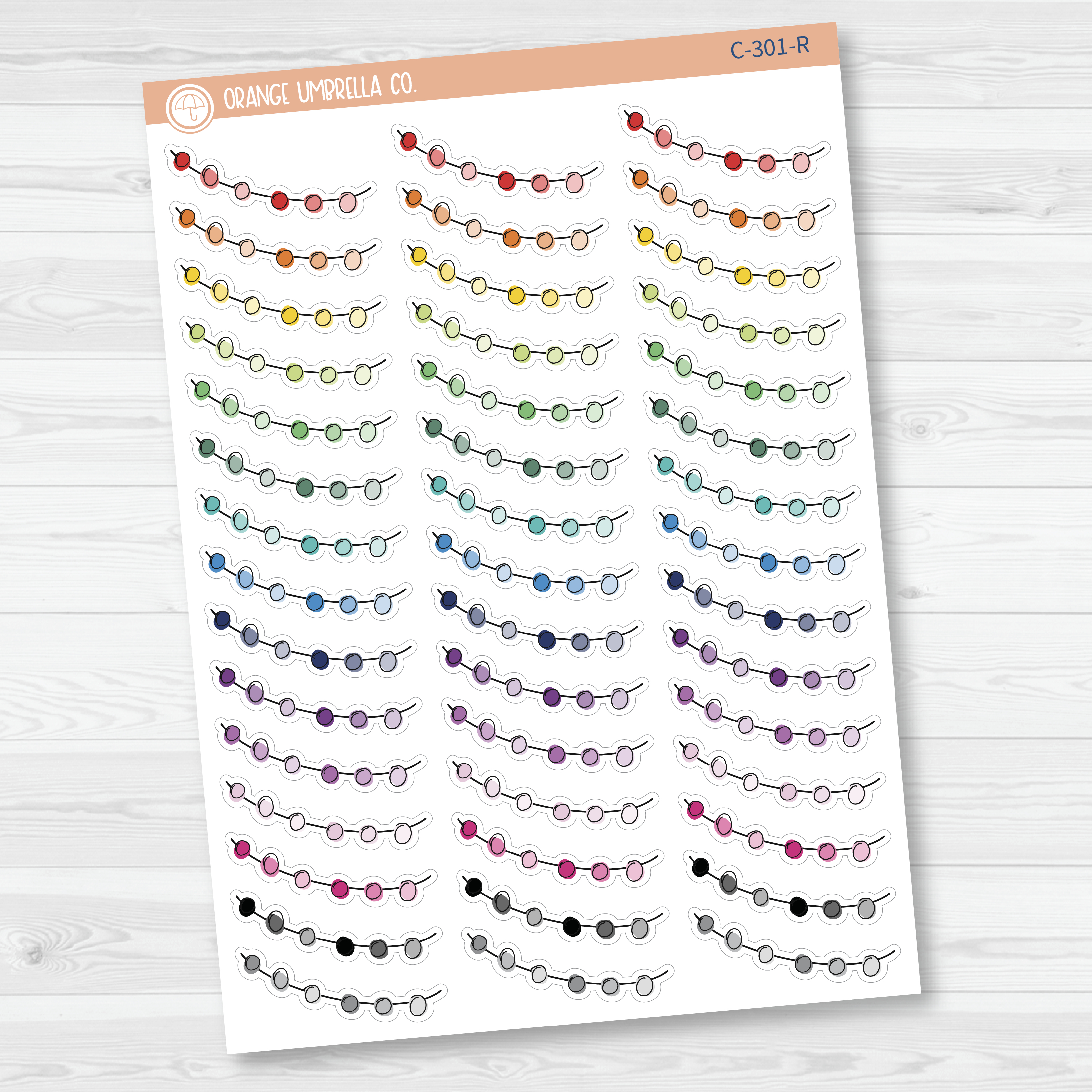 String Beads Deco Planner Stickers | C-301