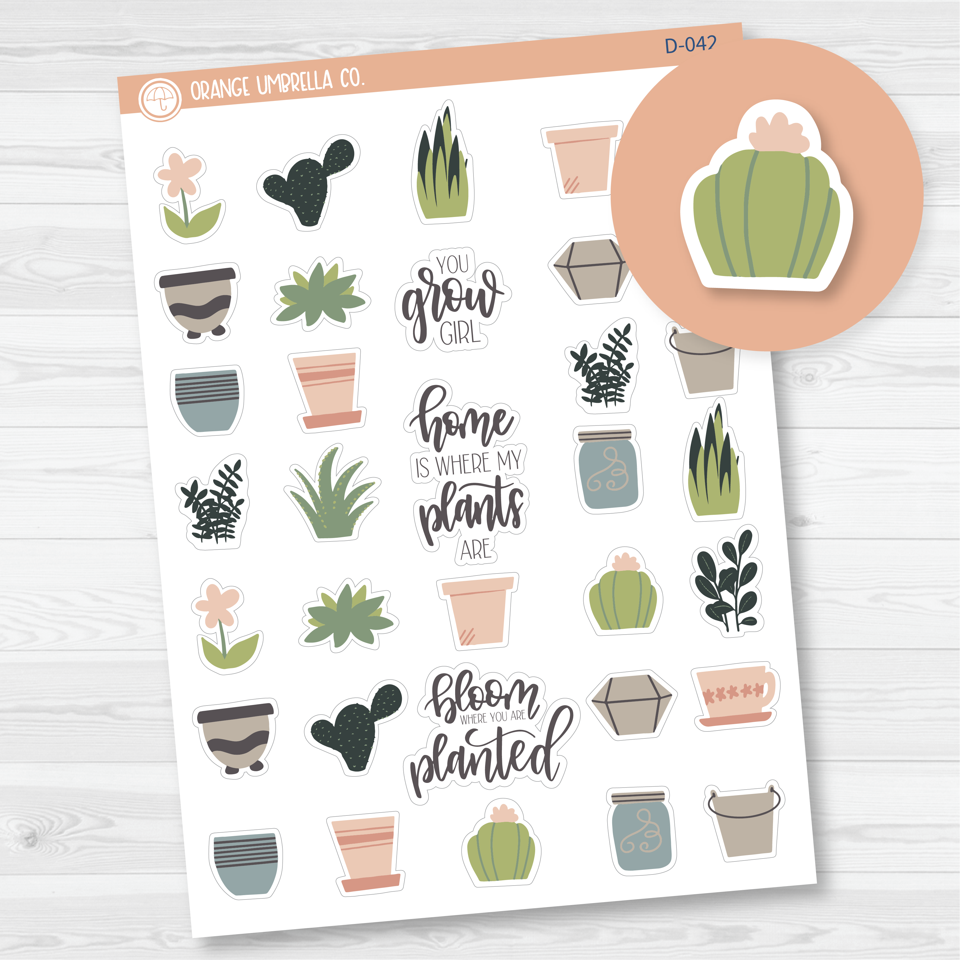 CLEARANCE | Plant Mom Deco Planner Stickers | D-042