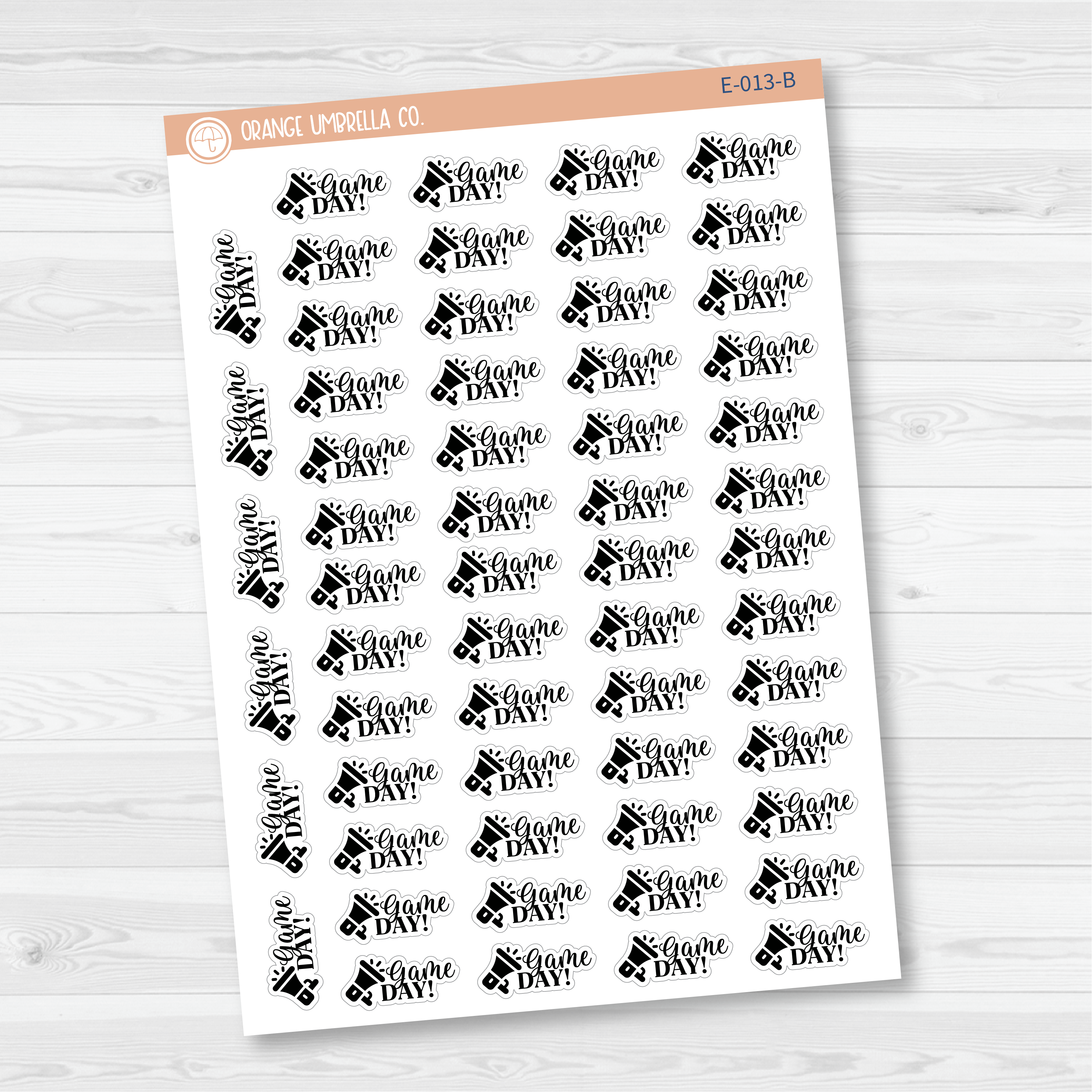 Game Day Cheer/Cheerleading Icon Script Planner Stickers | FC10 | E-013