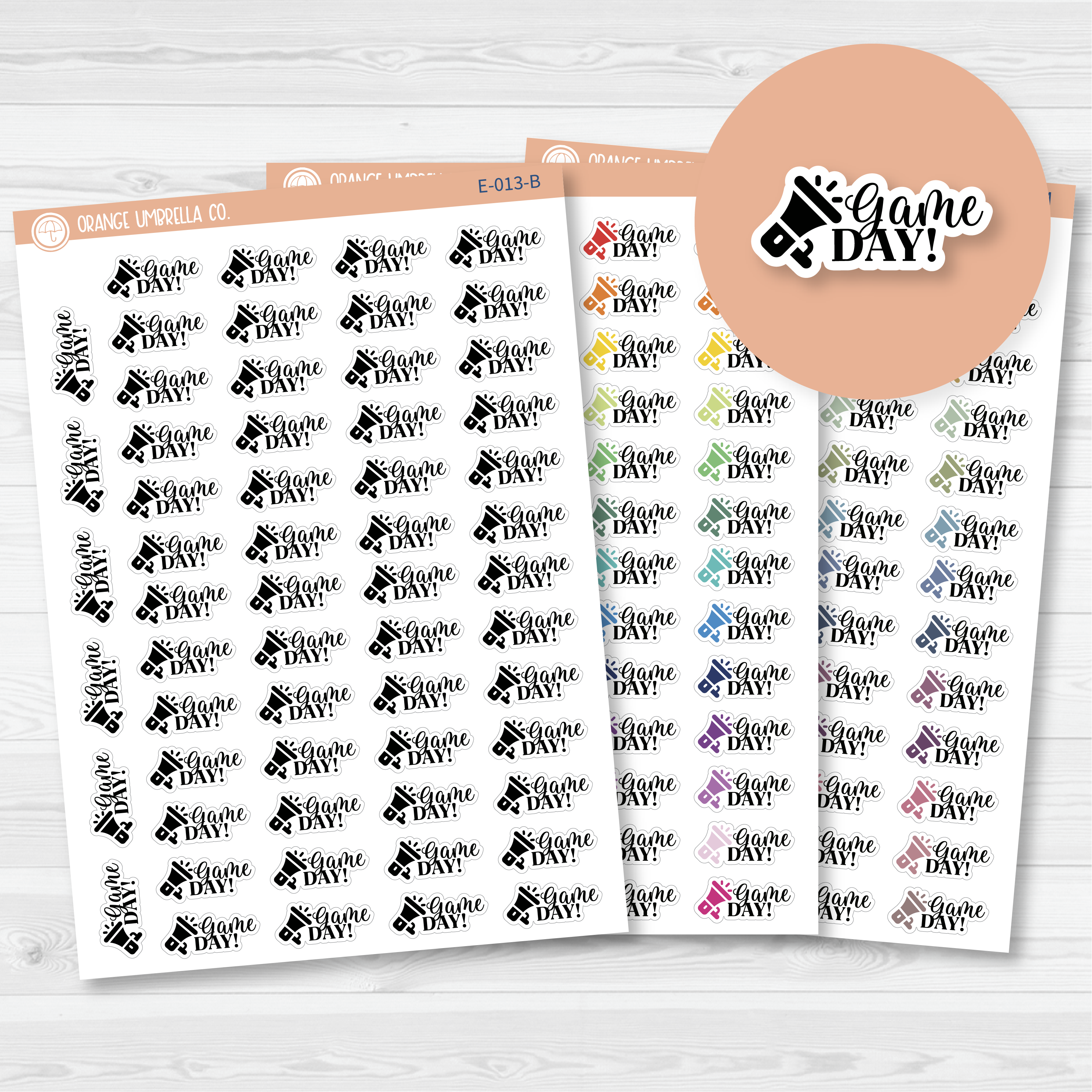 Game Day Cheer/Cheerleading Icon Script Planner Stickers | FC10 | E-013