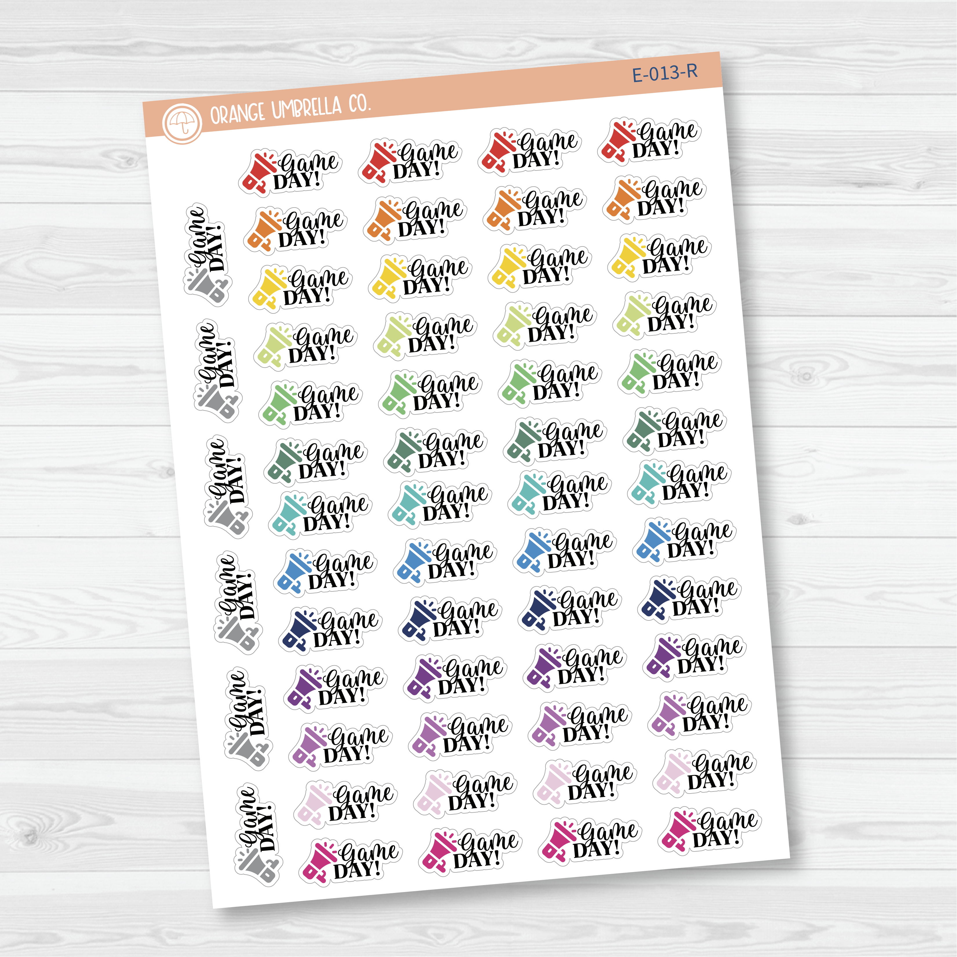 Game Day Cheer/Cheerleading Icon Script Planner Stickers | FC10 | E-013