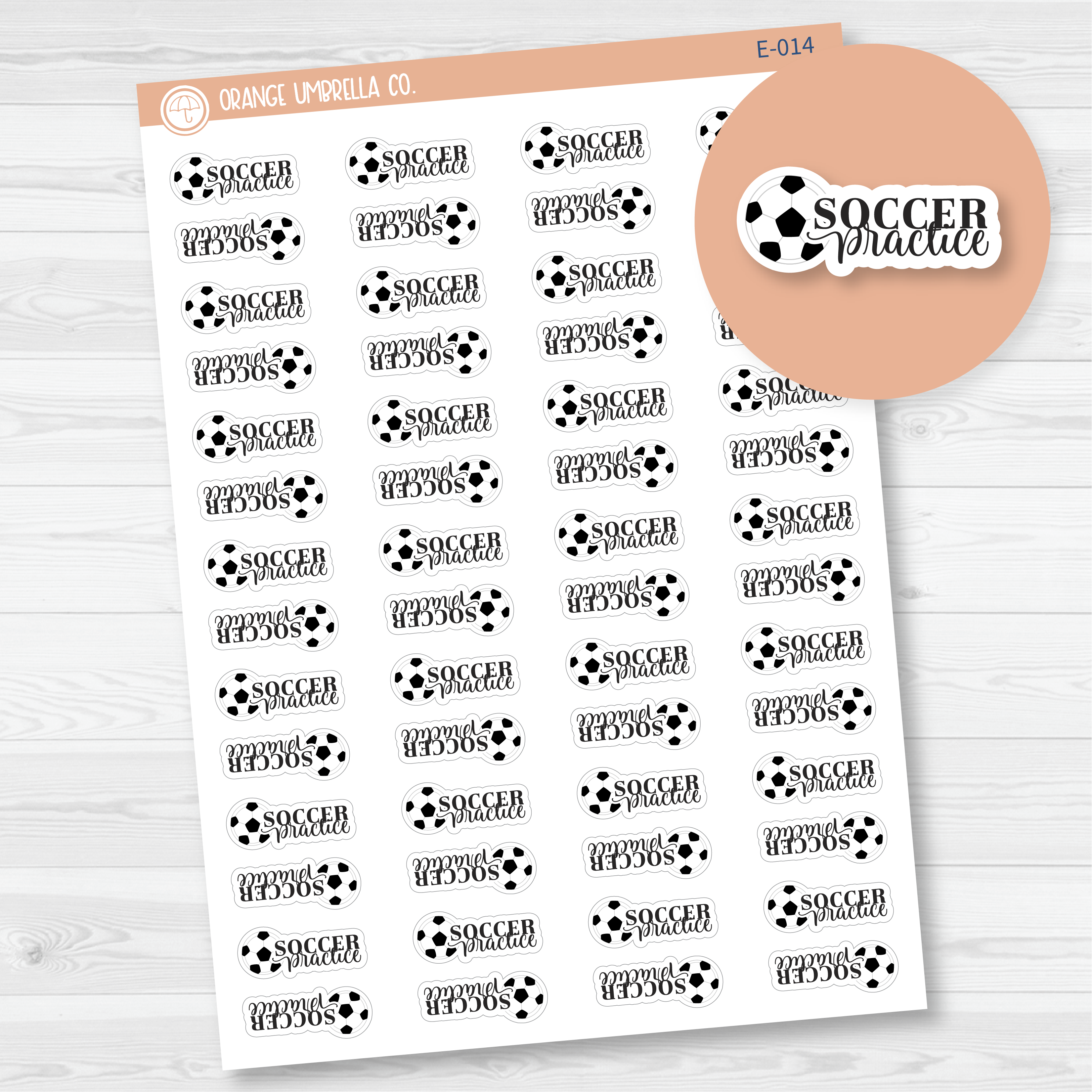 Soccer Practice Icon Script Planner Stickers | FC10 | E-014