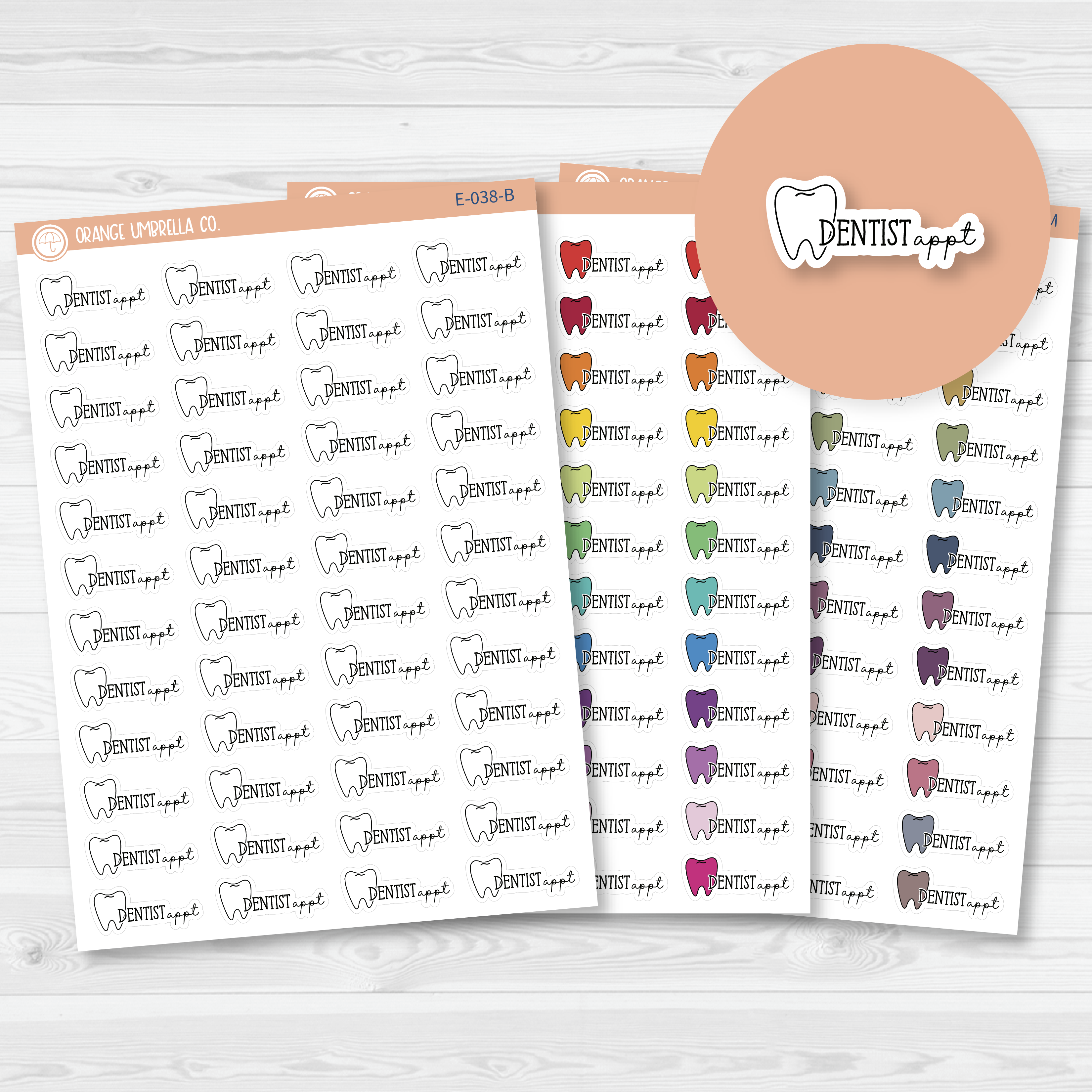 Dentist Appointment Icon Script Planner Stickers | FC11 | E-038