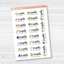 Week of Pregnancy / Baby Growth / Baby Is Size Of... Icon Script Planner Stickers | E-042 -E-043