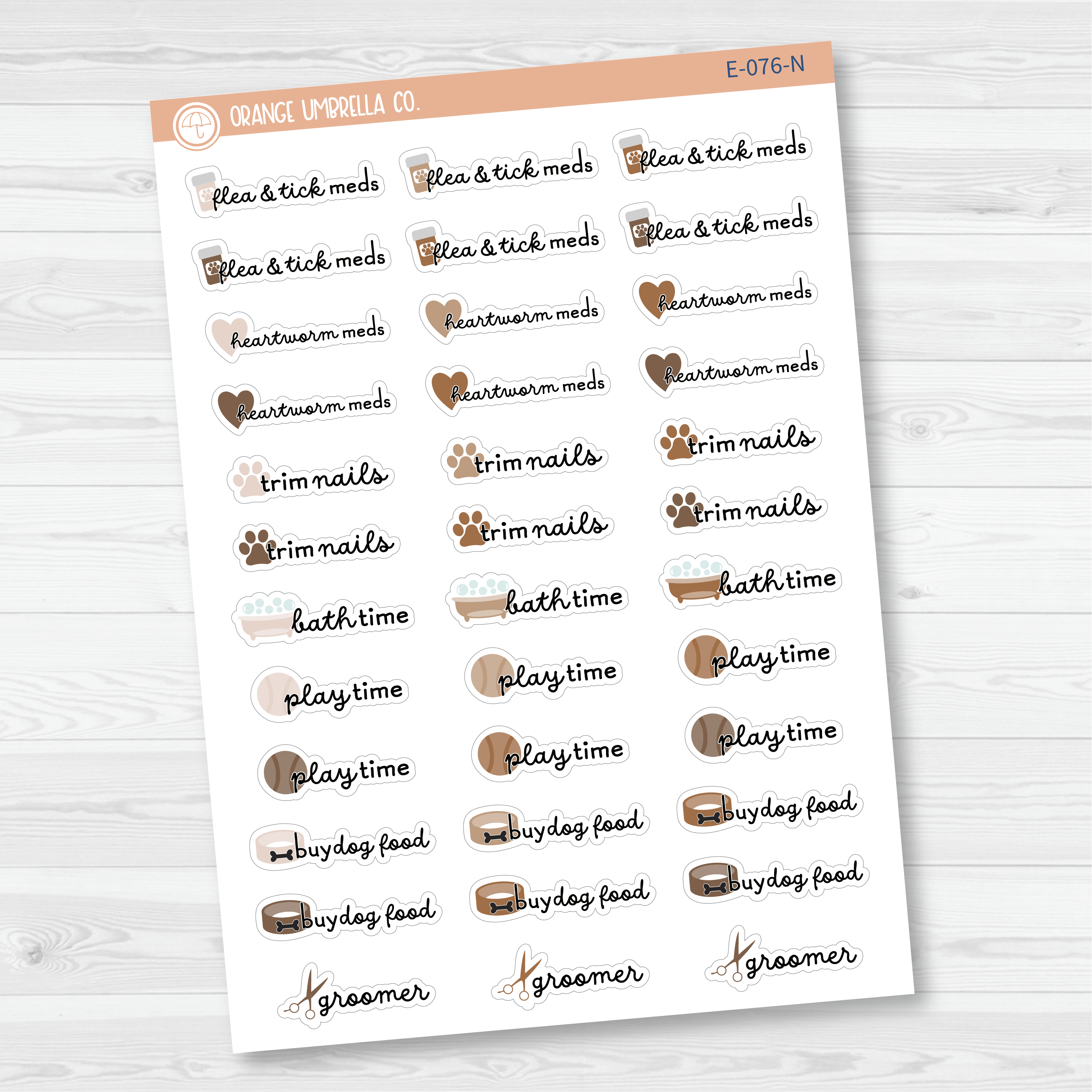 CLEARANCE | Pet Related Mixed Event Icon Script Planner Stickers | F16 | E-076