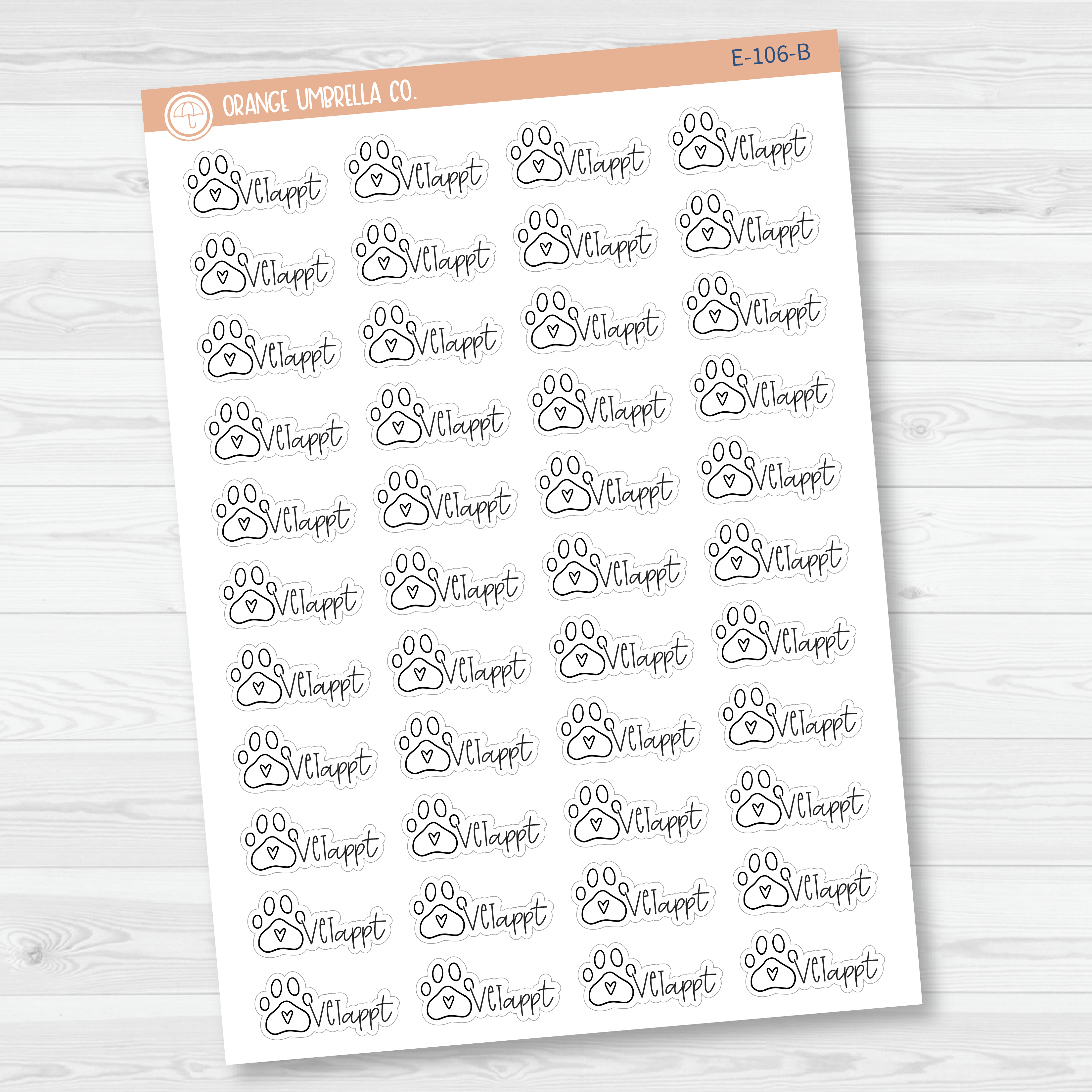 Vet Appt Script Icon Script Planner Stickers | FC12 | E-106