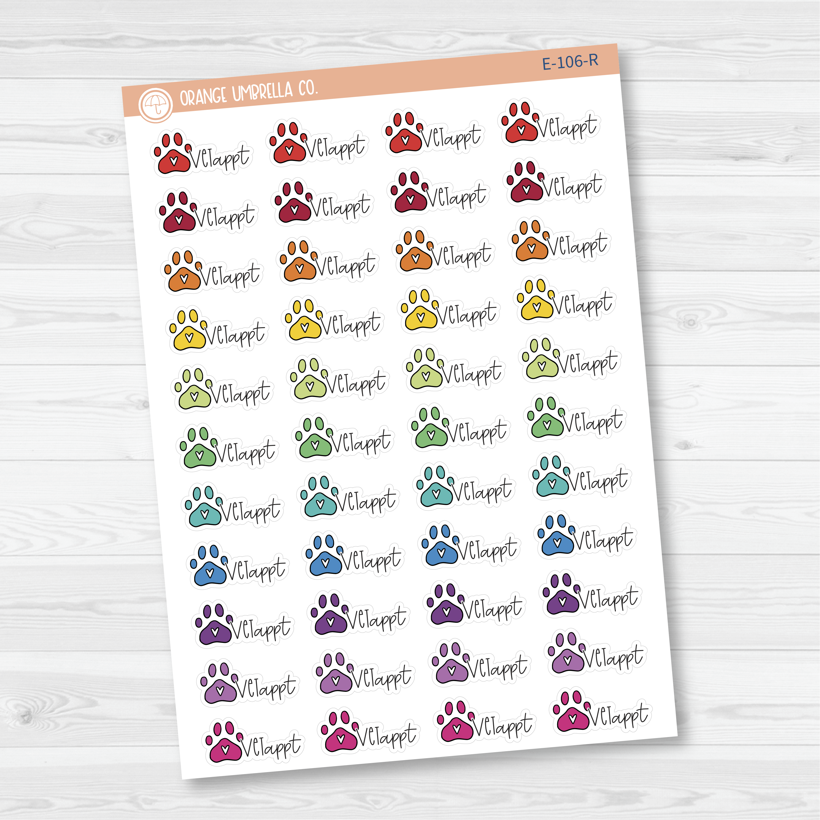 Vet Appt Script Icon Script Planner Stickers | FC12 | E-106