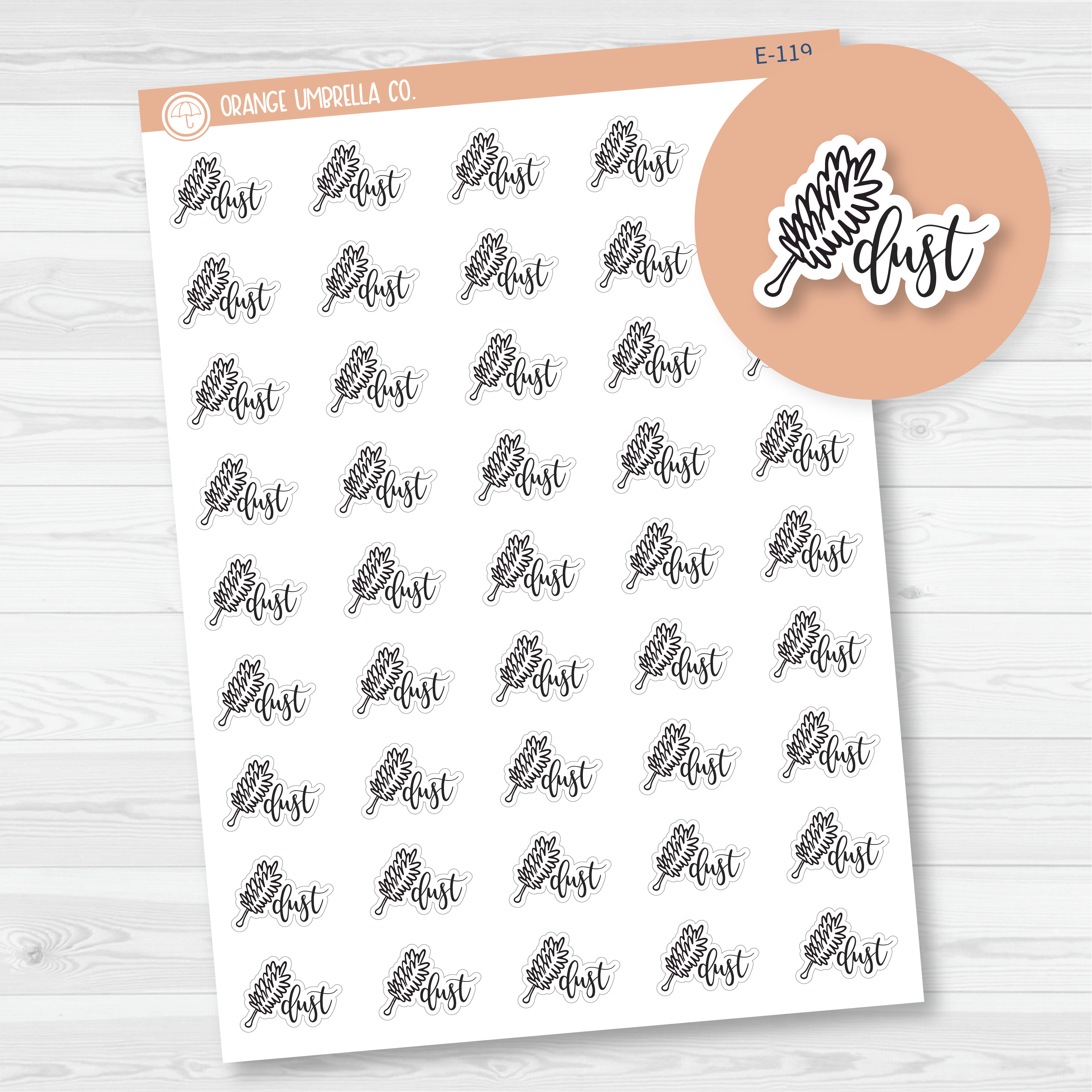 Dust Icon Script Planner Stickers | F2 | E-119
