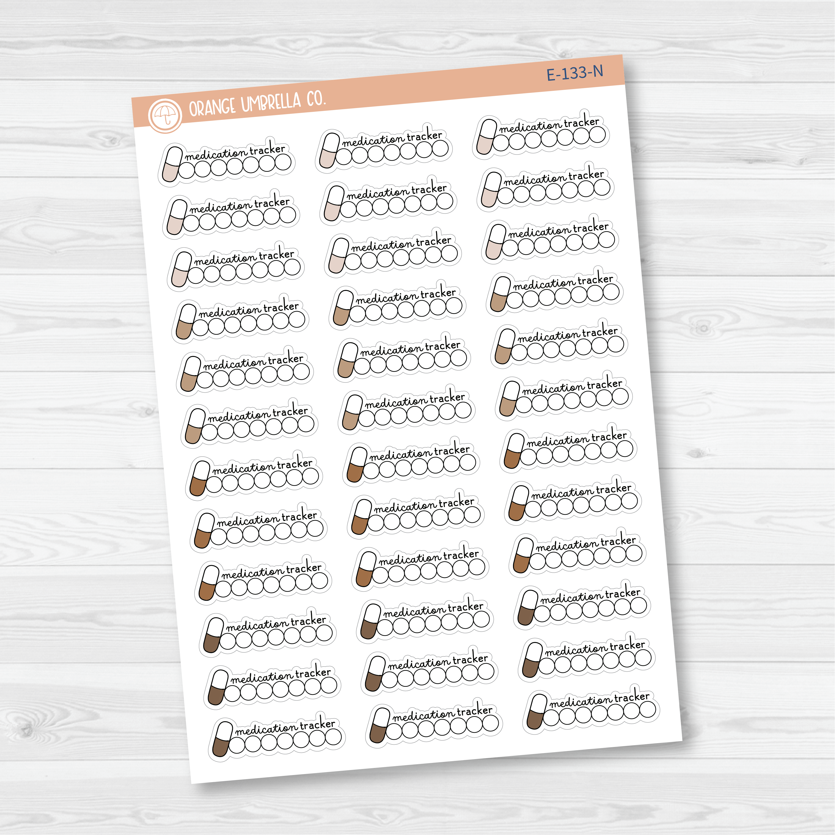 Medication Tracker Planner Stickers | E-133