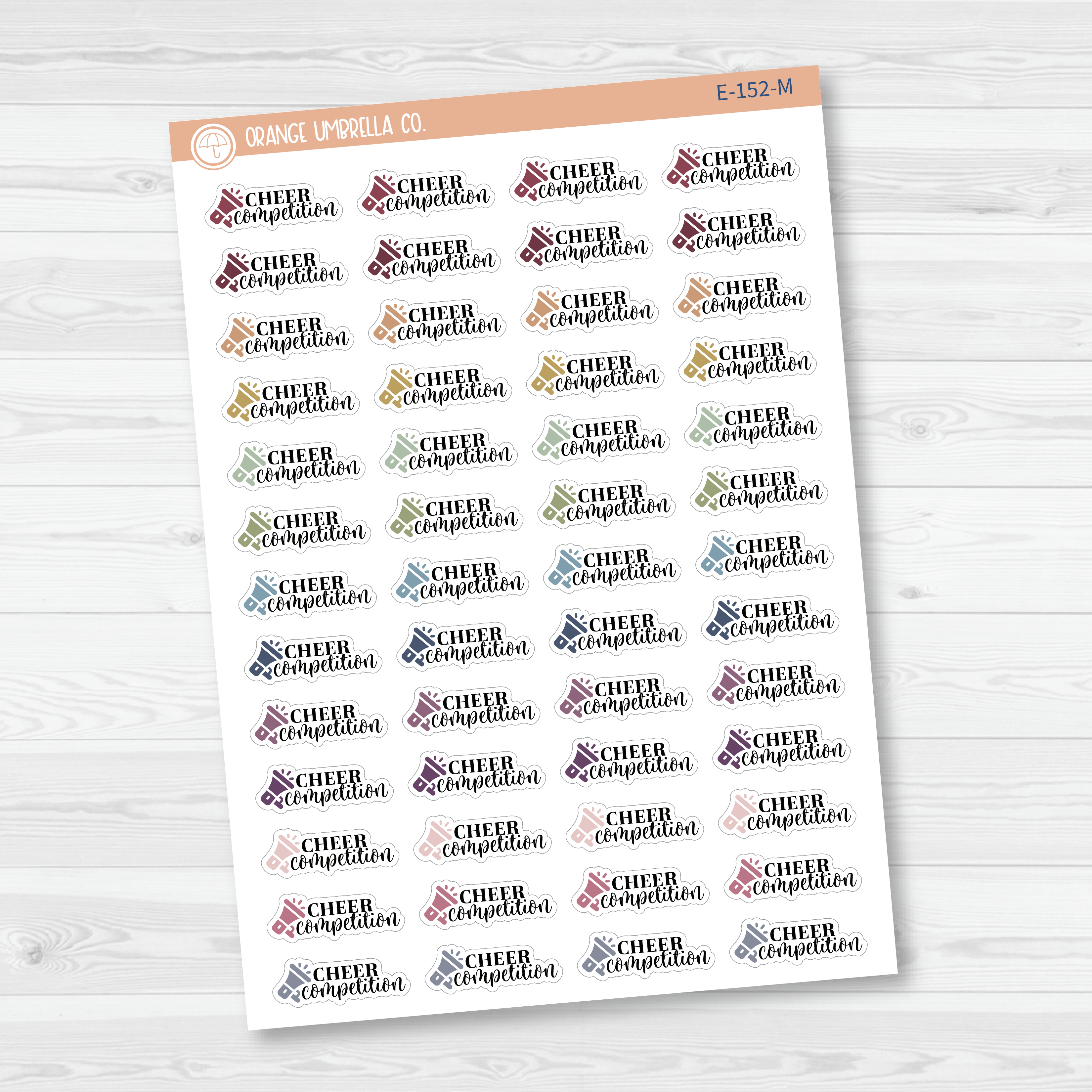 Cheer/Cheerleading Competition Icon Script Planner Stickers | FC10 | E-152