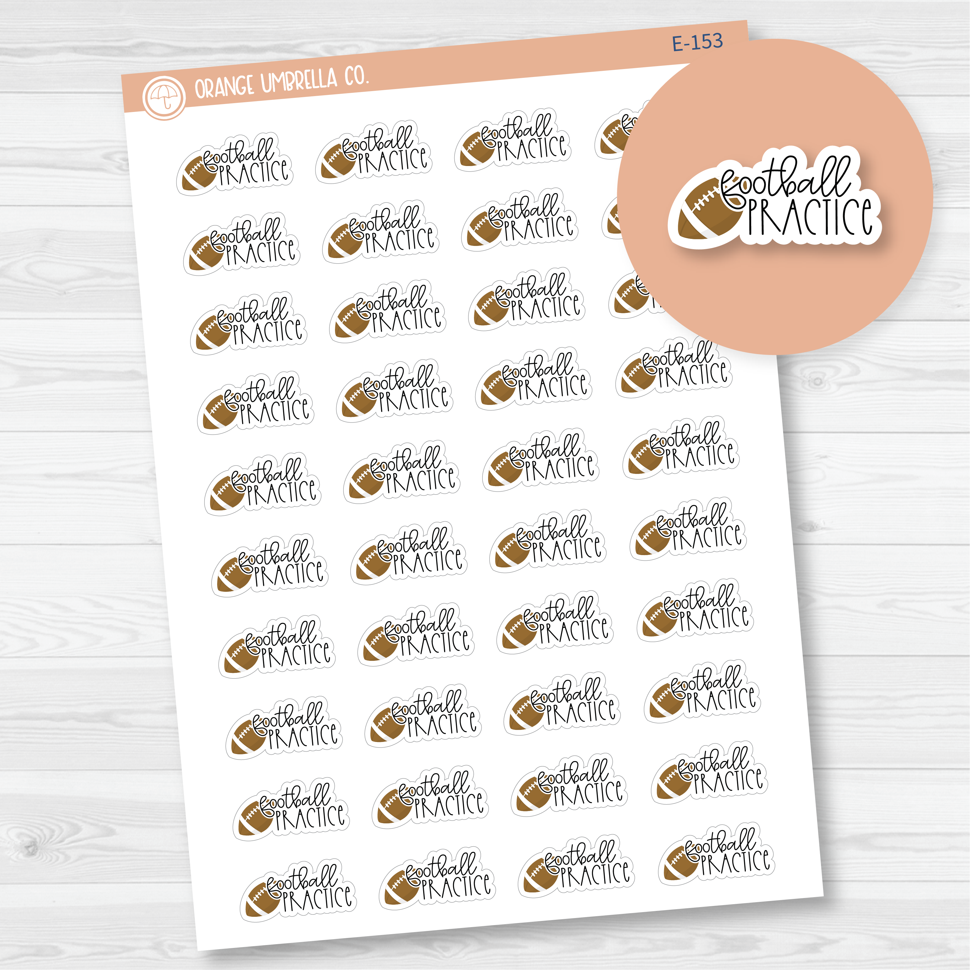Football Practice Icon Script Planner Stickers | FC12 | E-153
