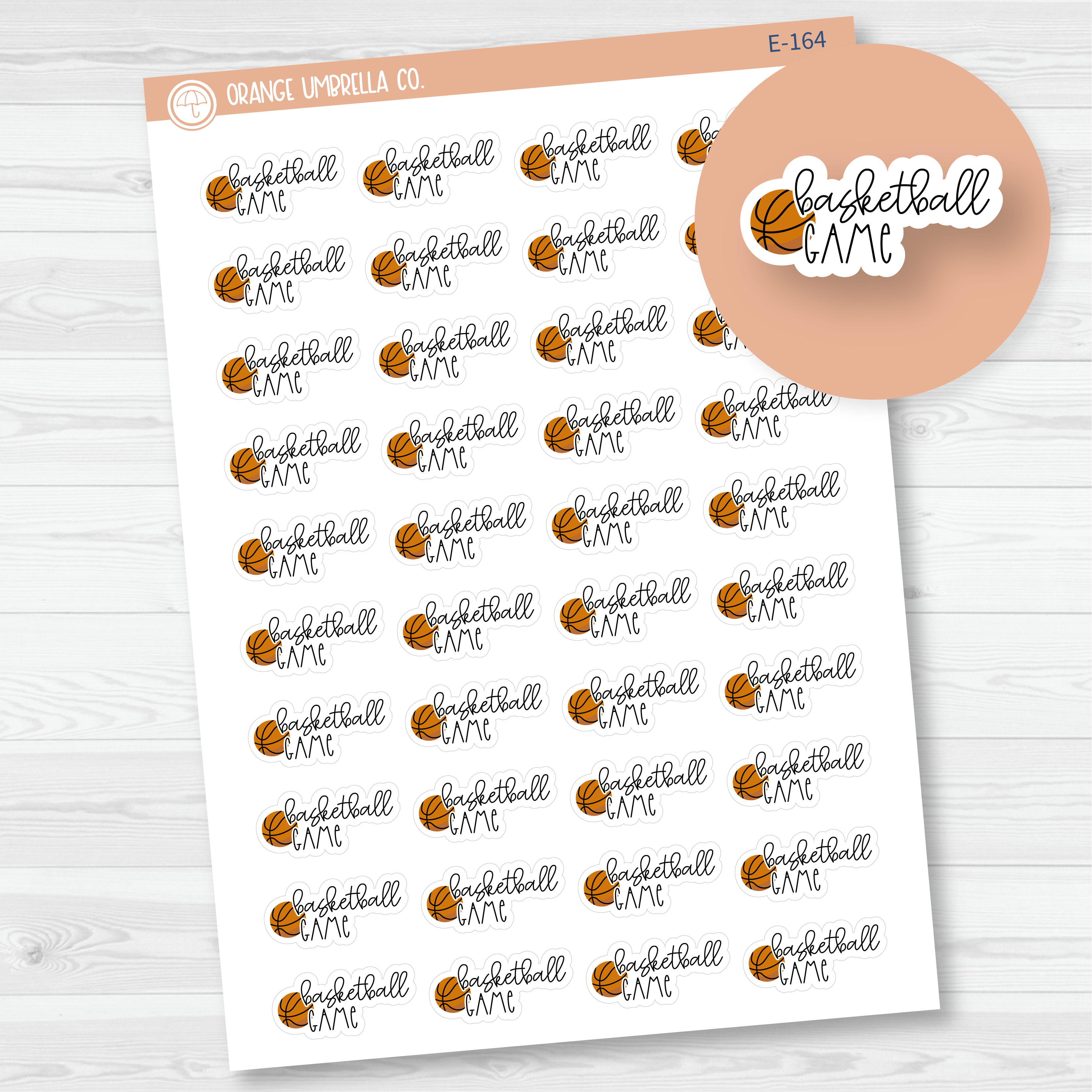 Basketball Game Icon Script Planner Stickers | FC12 | E-164