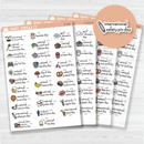 April Wacky Holidays Script Planner Stickers | F16 | E-225