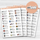 May Wacky Holidays Script Planner Stickers | F16 | E-227