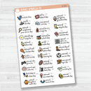 July Wacky Holidays Script Planner Stickers | F16 | E-231