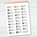 September Wacky Holidays Mini Script Planner Stickers | F16 | E-236