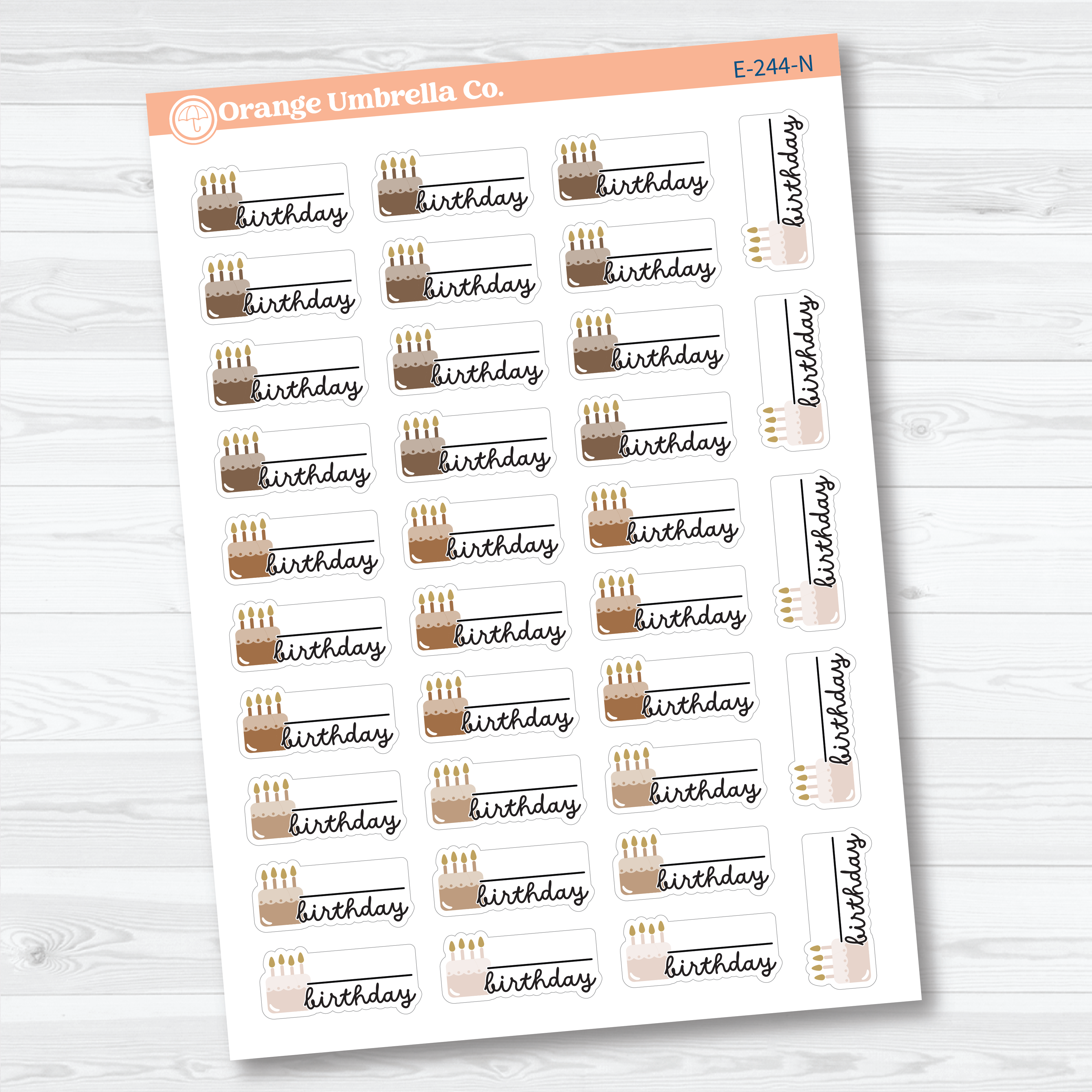 Birthday Fill-In Stickers | Cake Candle Event Labels for Planners | F16 | E-244