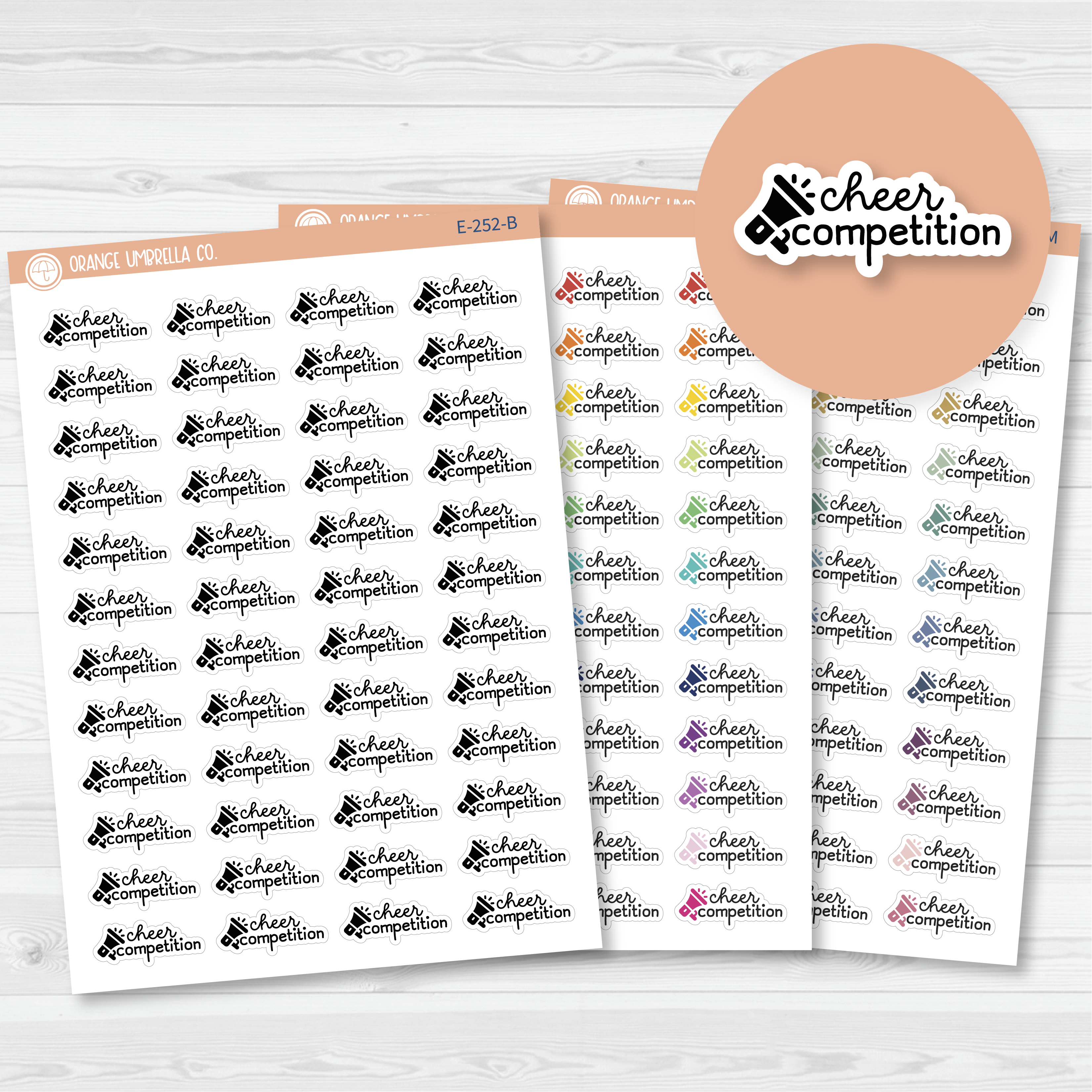 Cheer Competition Event Megaphone Icon Script Planner Stickers | F16 | E-252