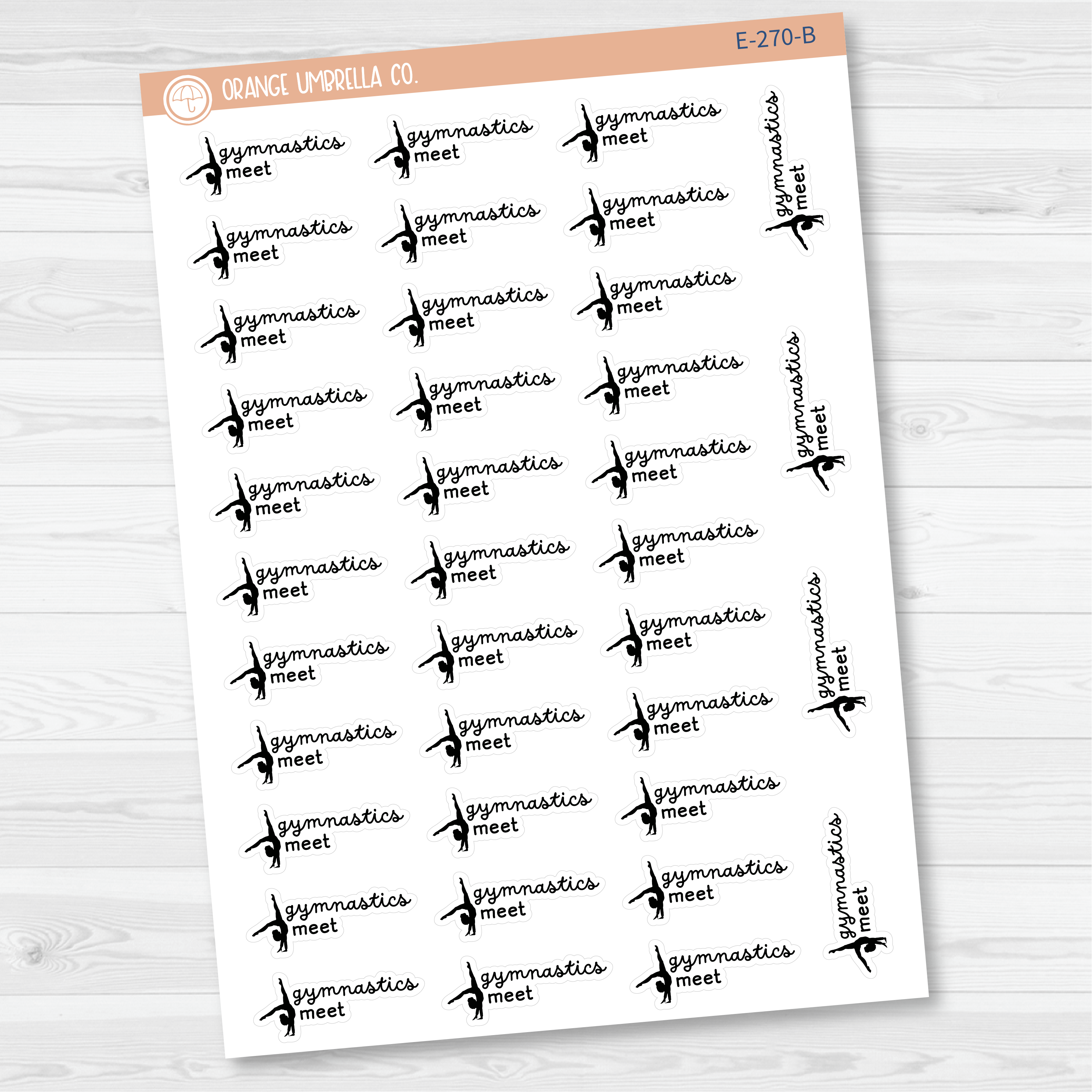 Gymnastics Meet Icon Event Script Planner Stickers | F16 | E-270