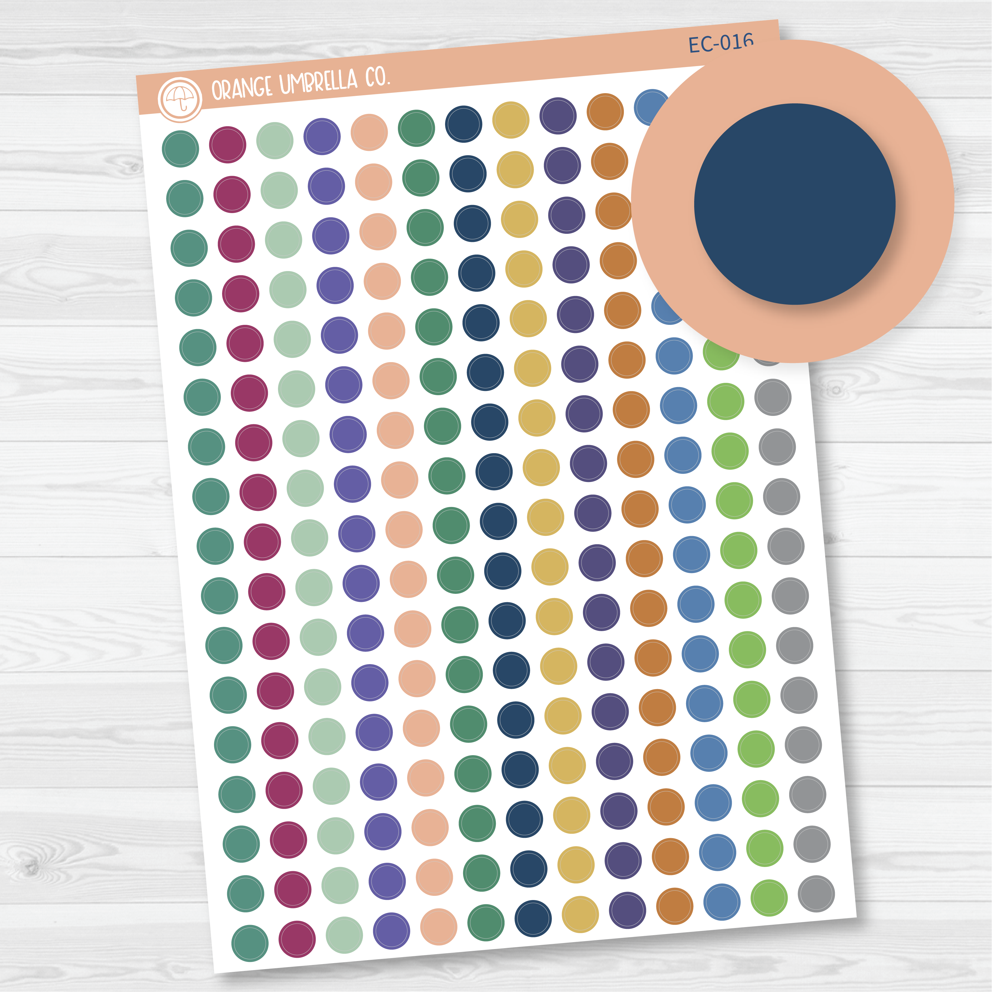 CLEARANCE | Circle Dot - 6mm Planner Stickers | For Erin Condren | 2024-2025 Colors | EC-016