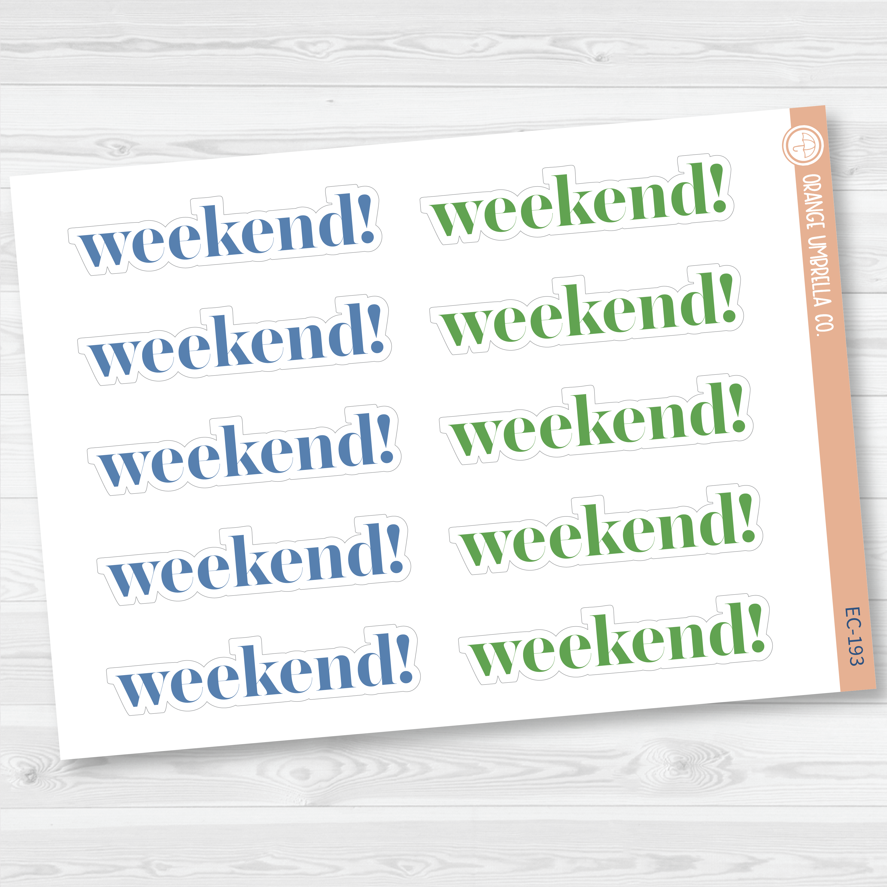 CLEARANCE | Weekend Banners Planner Stickers | F19 | EC-105-110/193