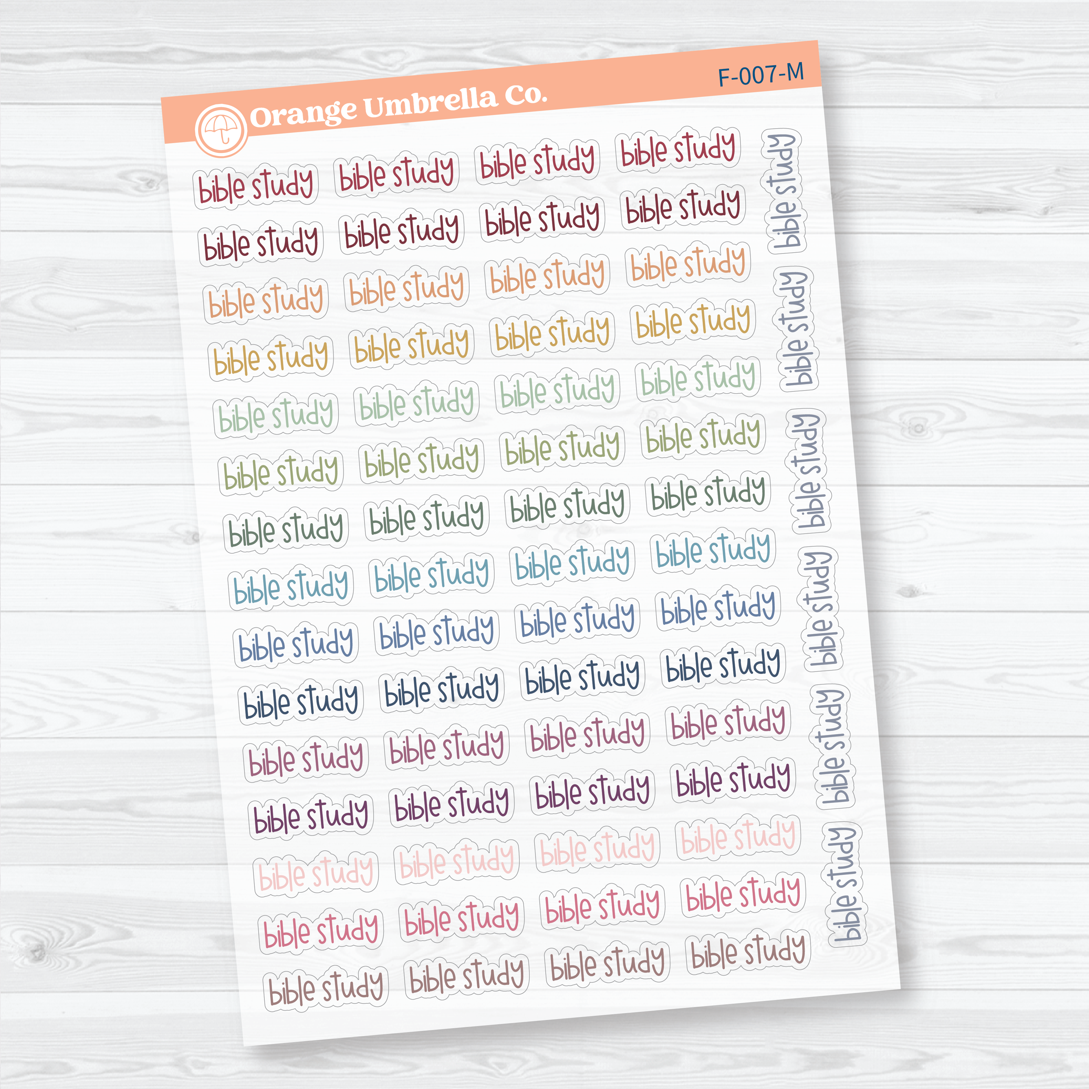 Bible Study Script Stickers | Clear Matte Faith Based Planner Stickers | F21 | F-007-CM