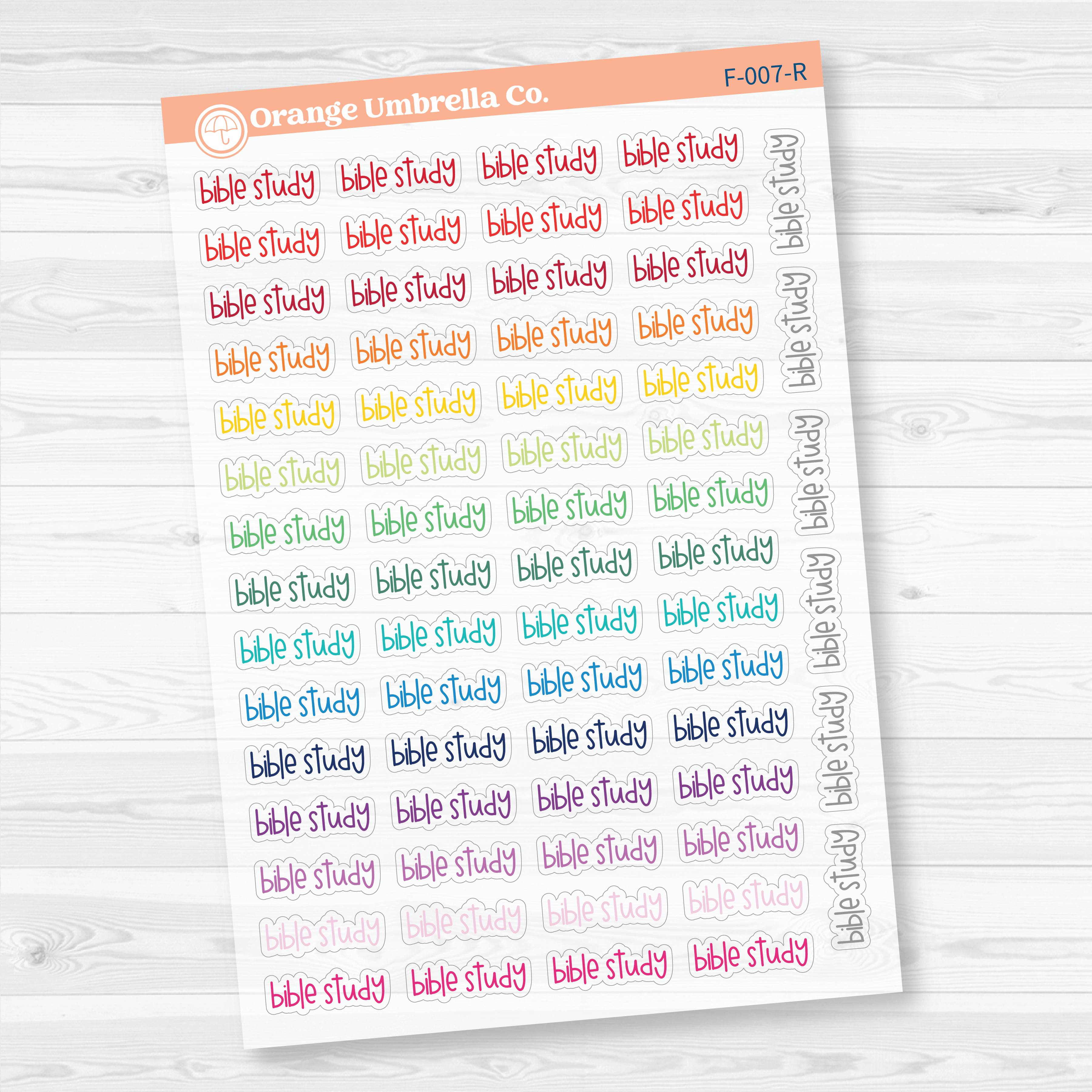 Bible Study Script Stickers | Clear Matte Faith Based Planner Stickers | F21 | F-007-CM