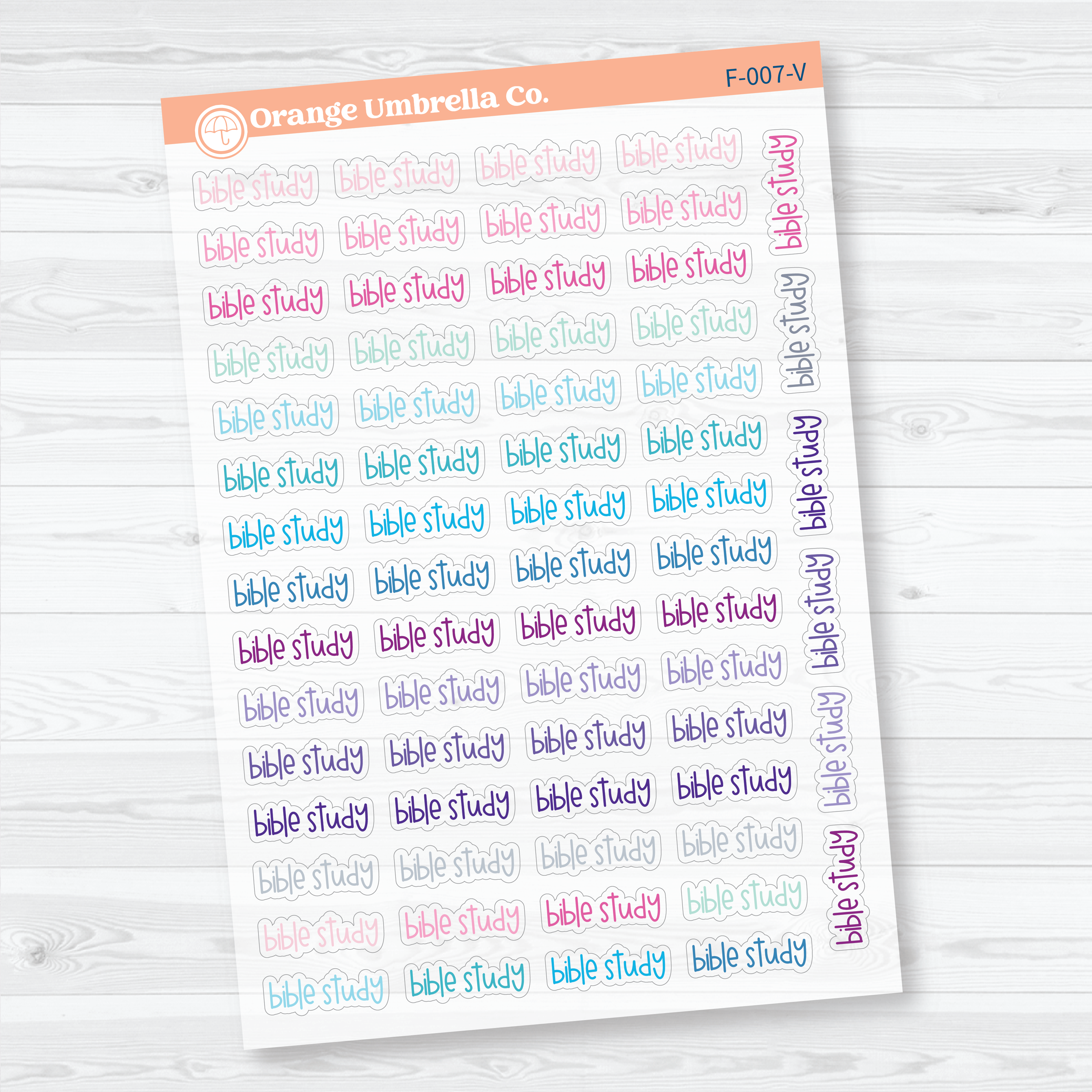 Bible Study Script Stickers | Clear Matte Faith Based Planner Stickers | F21 | F-007-CM