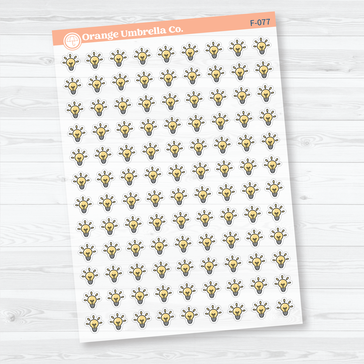 Truth or Understanding Light Bulb Icons | Clear Matte Faith Inductive Bible Study Planner Stickers | F-077-CM
