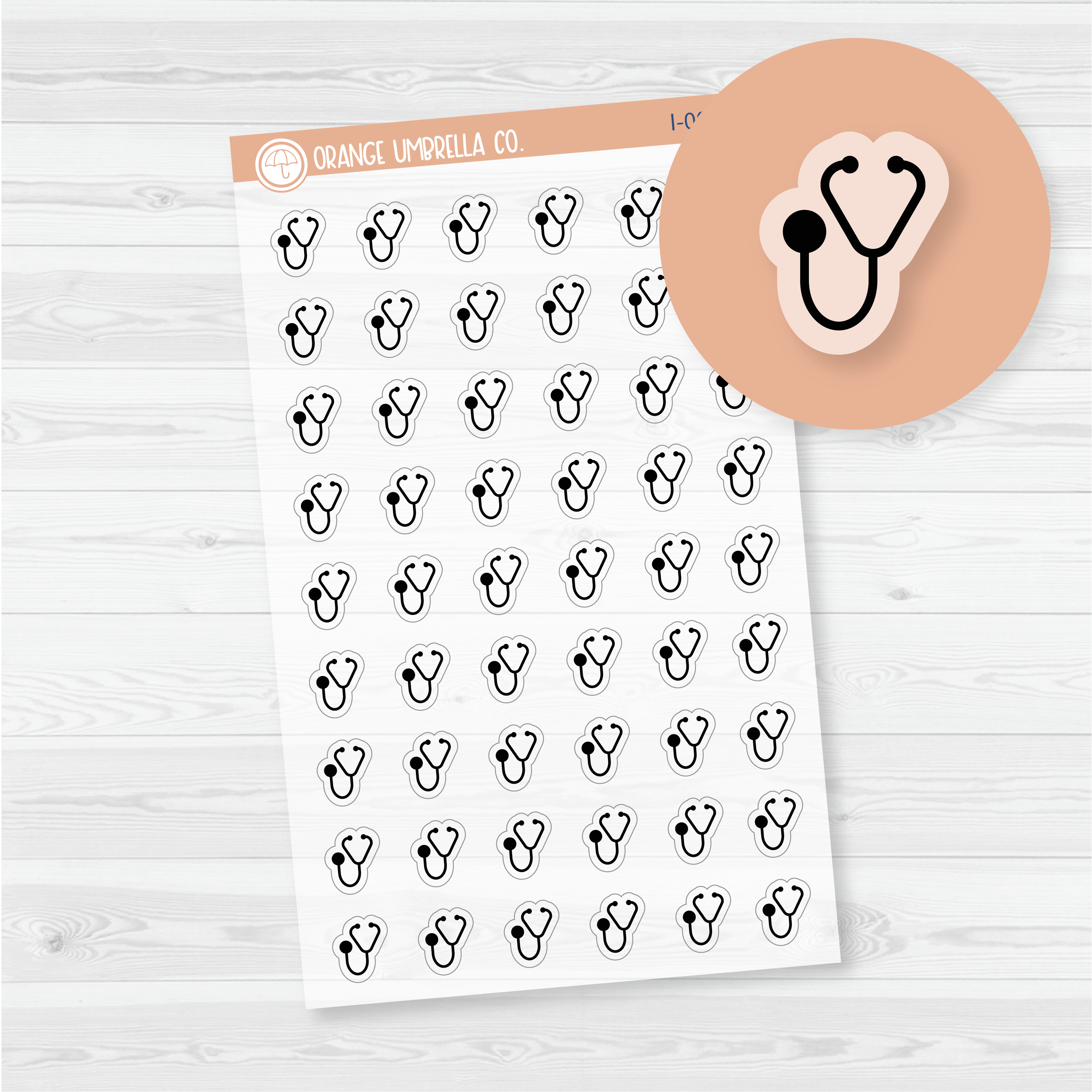 Dr. Appointment Icon Planner Stickers | Health Icon | Clear Matte / I-002-BCM