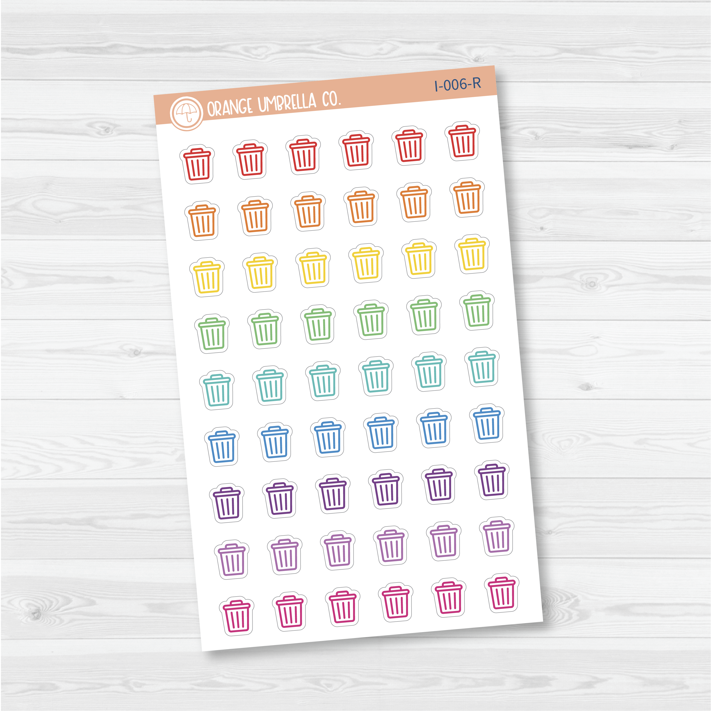 Trash Day Icon Planner Stickers | I-006