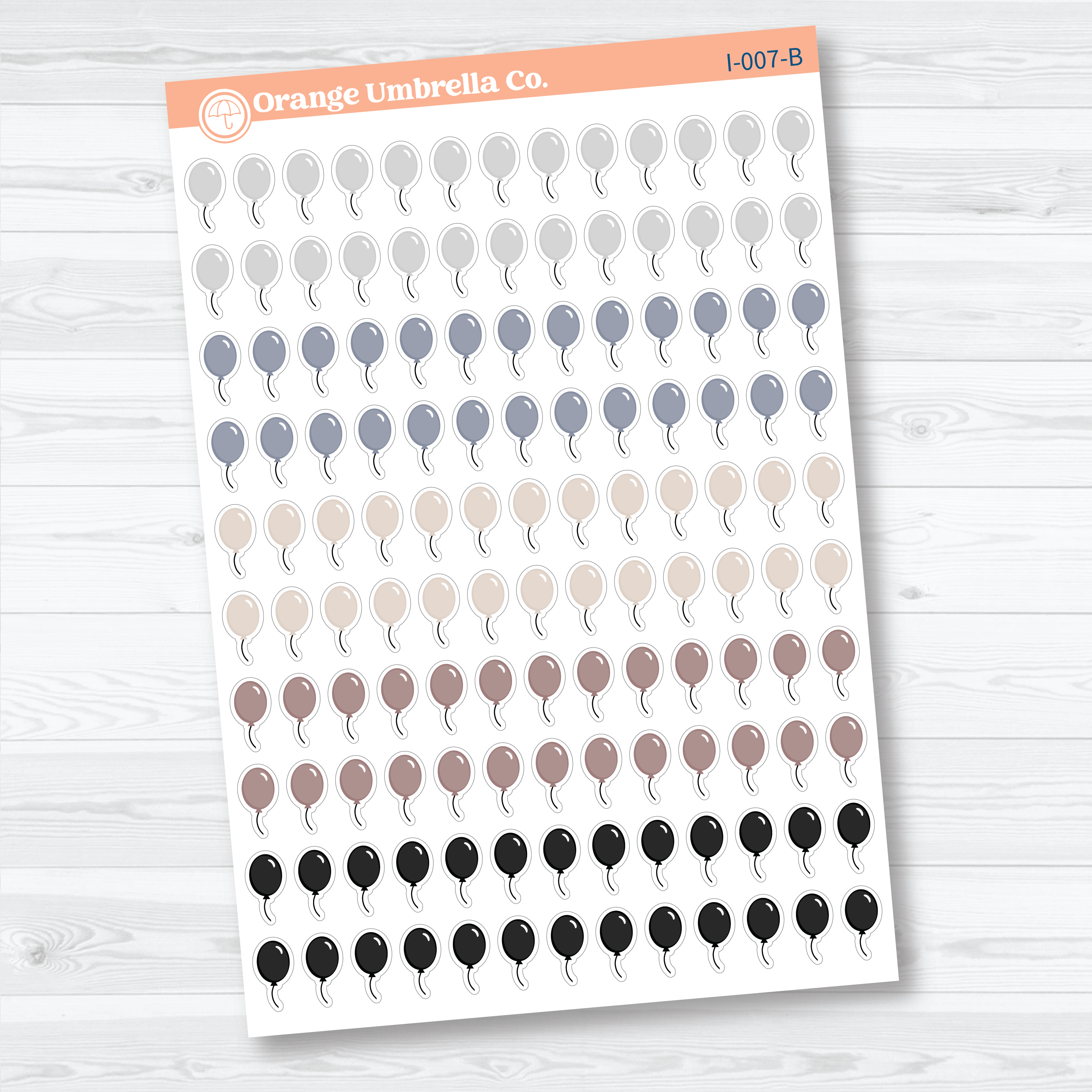 Mini Balloons Icon Planner Stickers | I-007