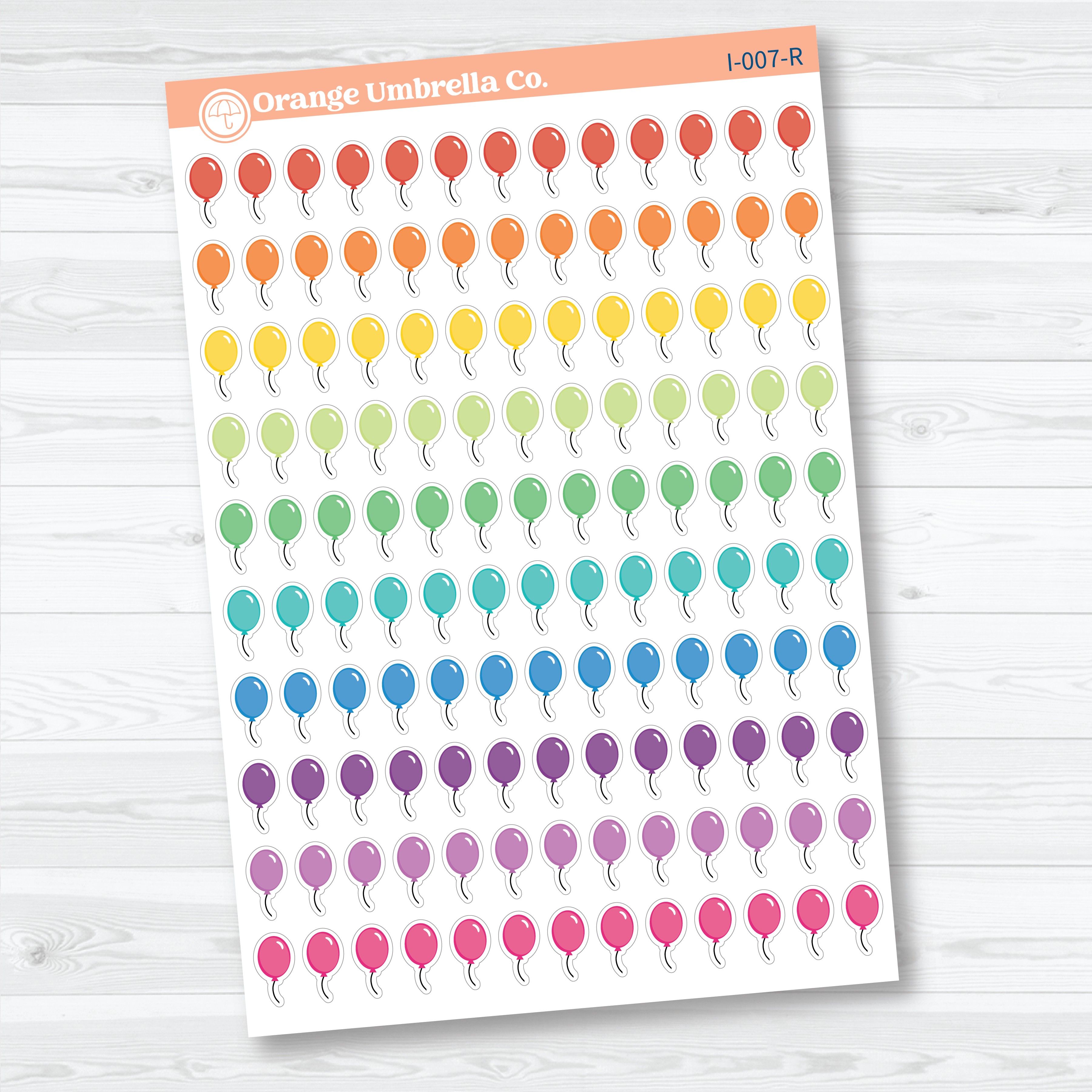 Mini Balloons Icon Planner Stickers | I-007