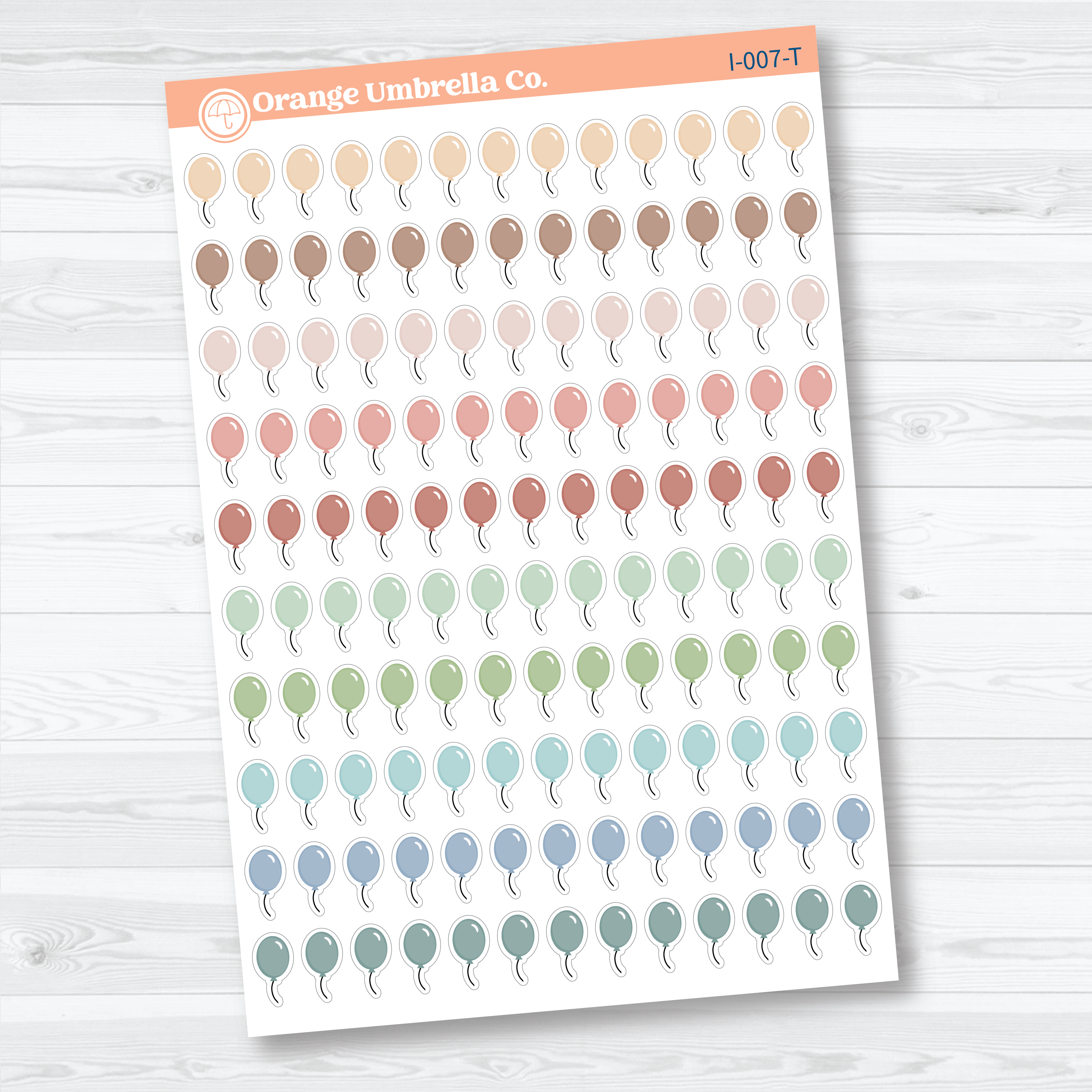 Mini Balloons Icon Planner Stickers | I-007