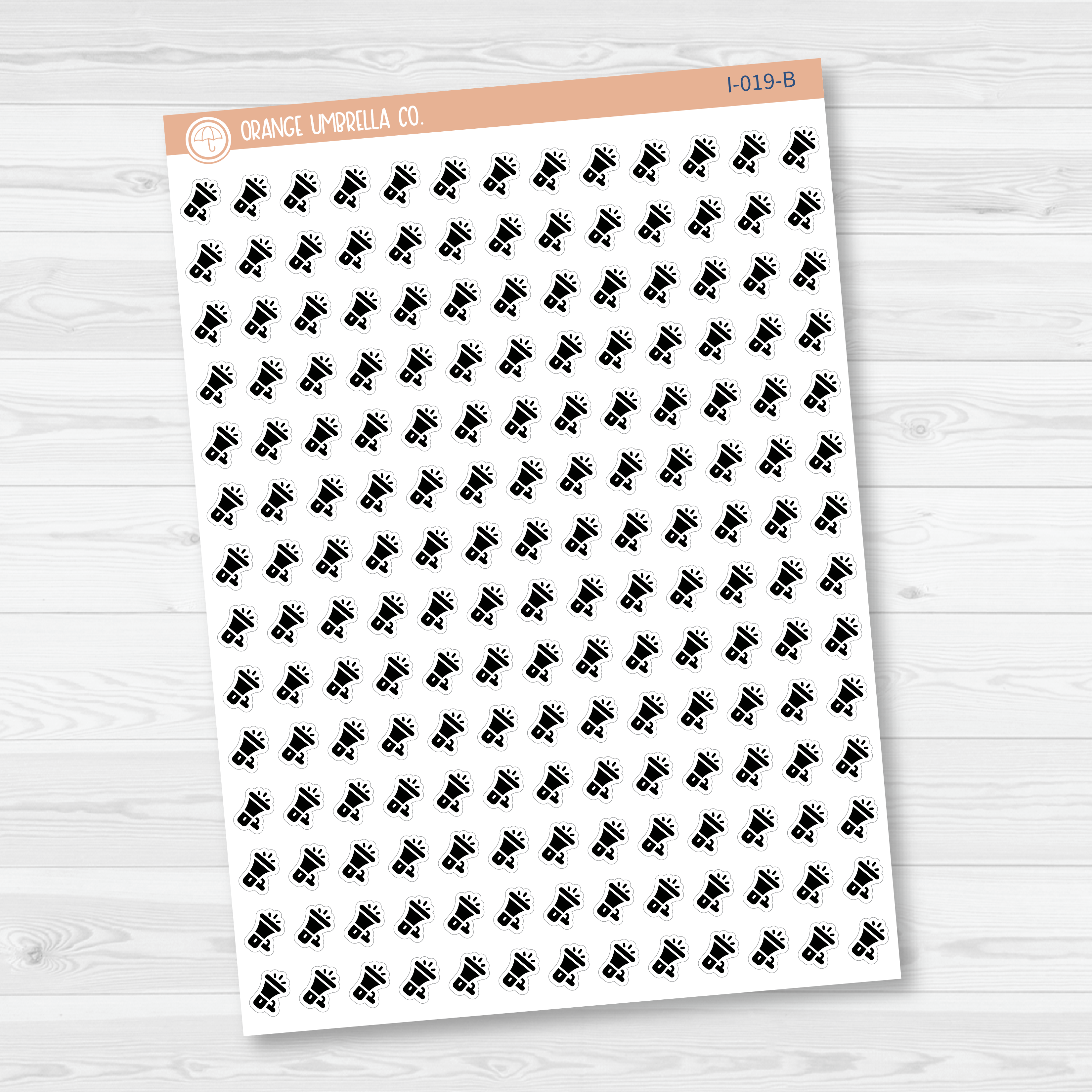 Cheer/Cheerleading Megaphone Icon Planner Stickers | I-019