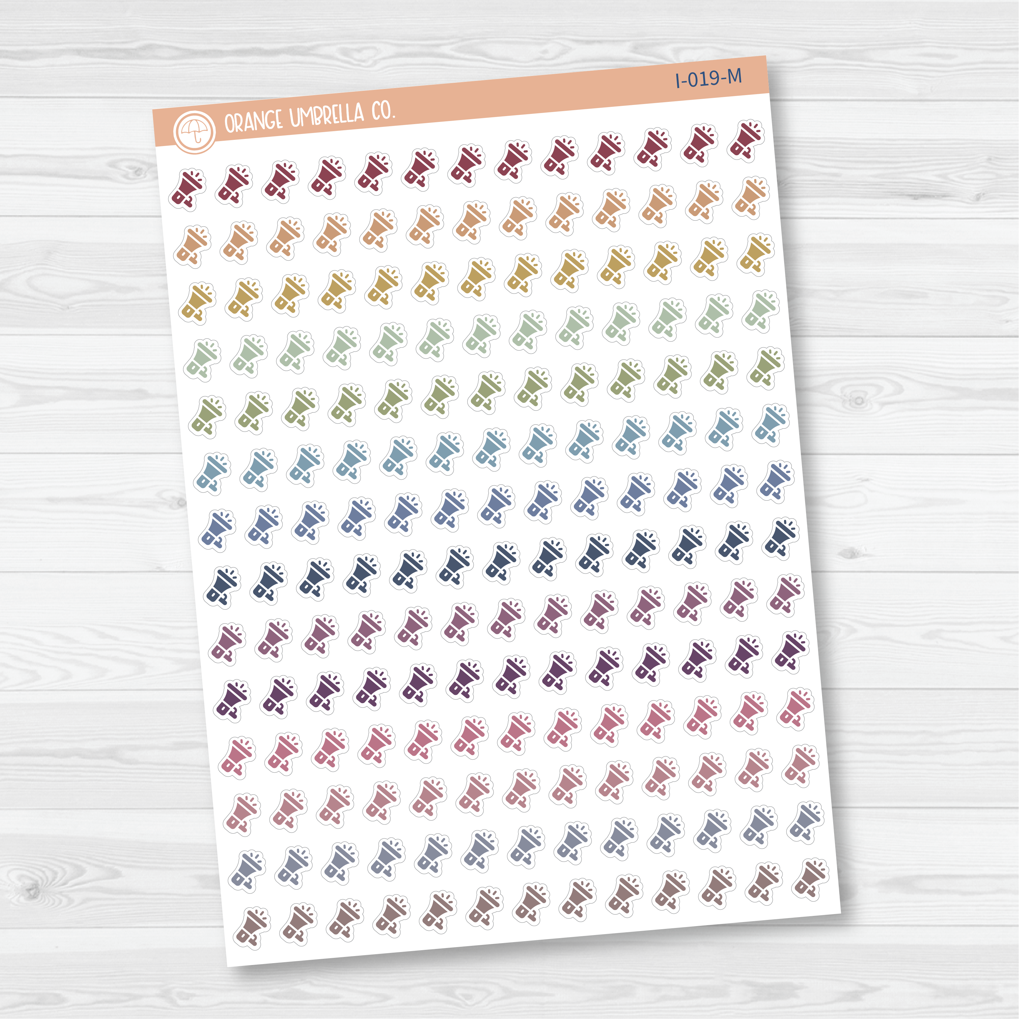 Cheer/Cheerleading Megaphone Icon Planner Stickers | I-019