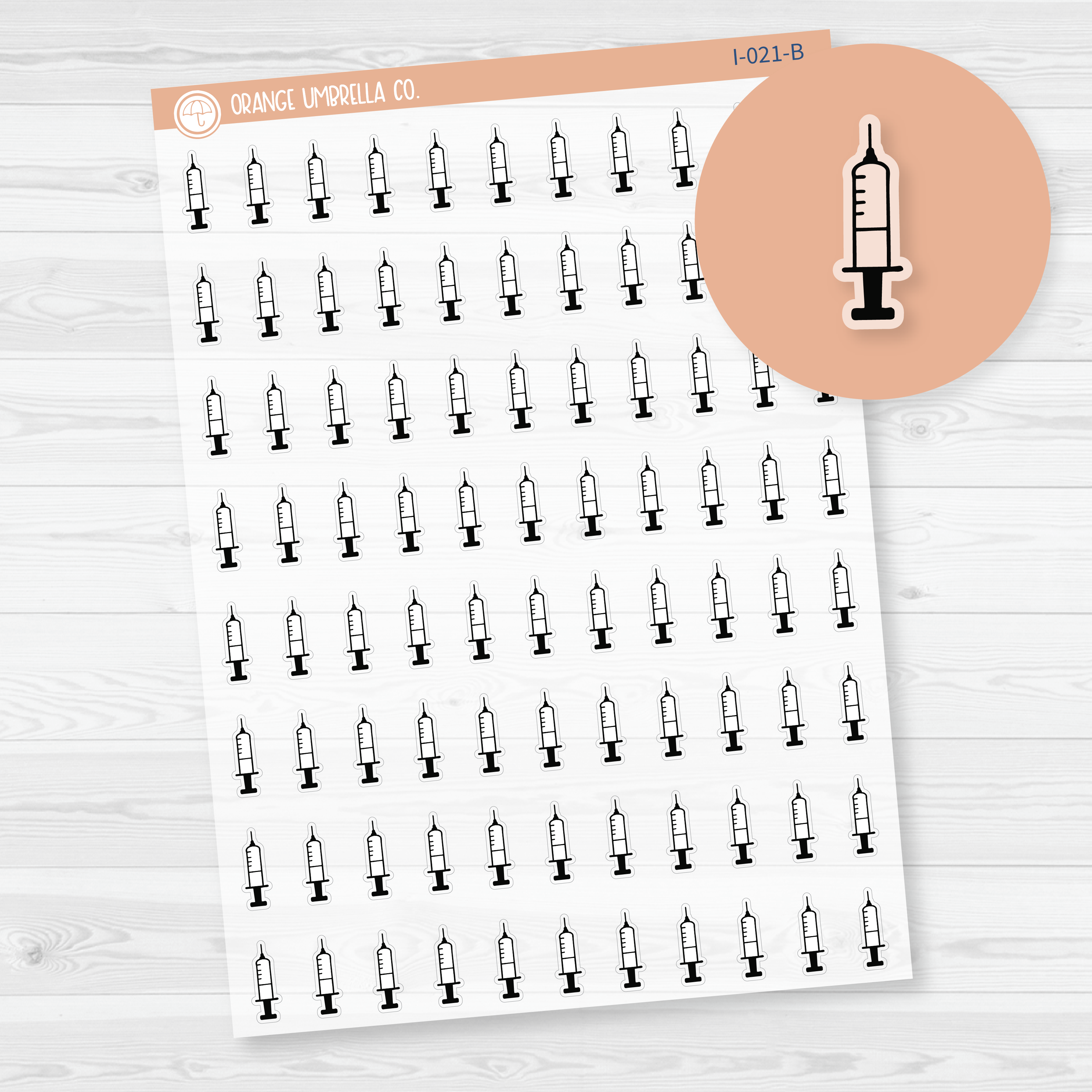 Fork and Knife Icon Clear Matte Planner Stickers | Meal & Dinner Planner Stickers | I-023-CM