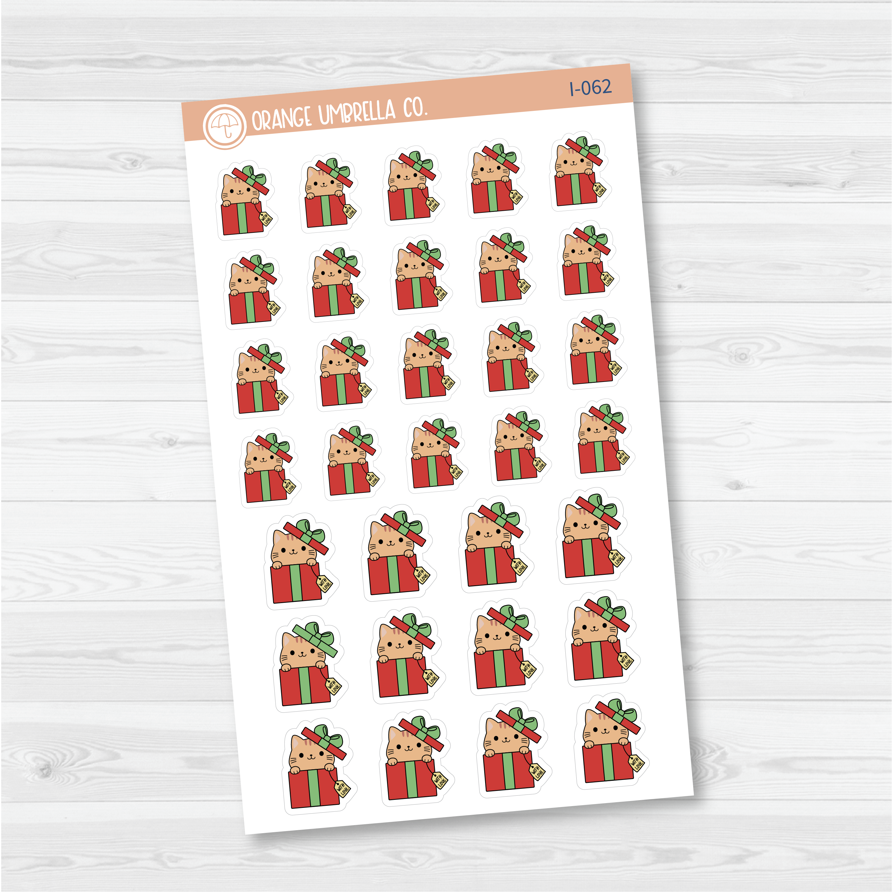 Spazz Cat Gift Icon Planner Stickers | I-062