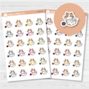 Spazz Cat Yarn Play Icon Planner Stickers | I-070