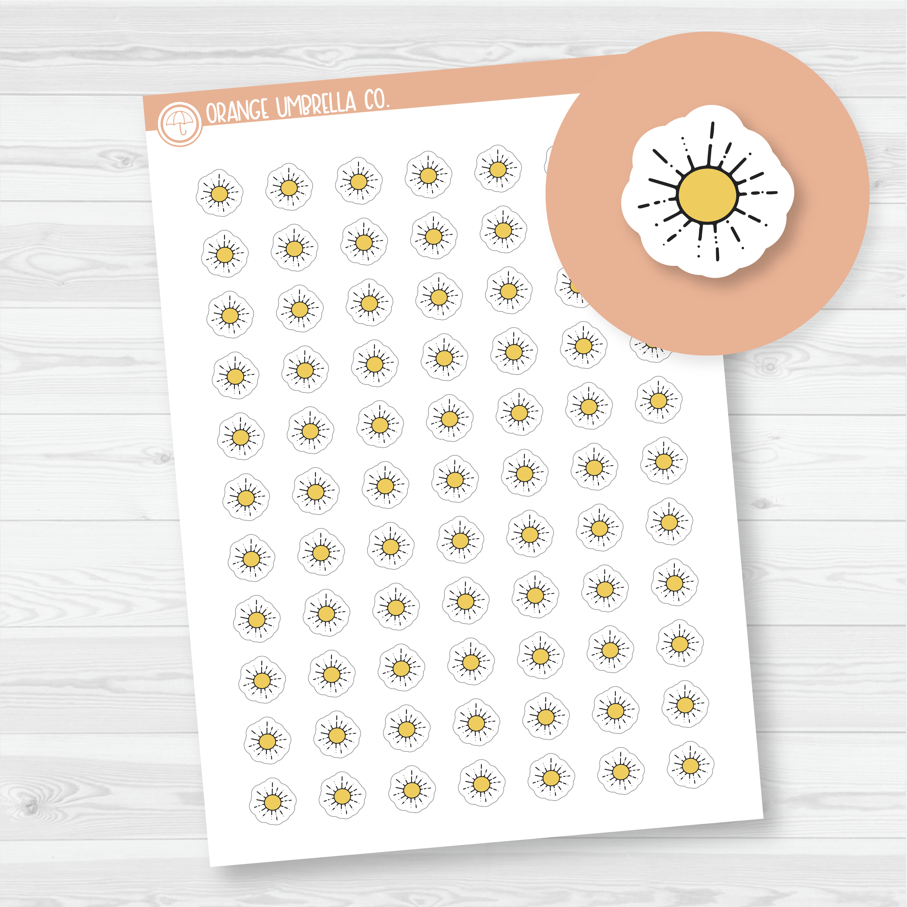 Sunny Weather - Micro Icon Planner Stickers | I-077