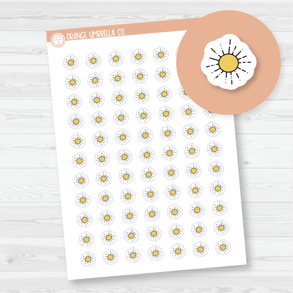 Sunny Weather - Micro Icon Planner Stickers | I-077