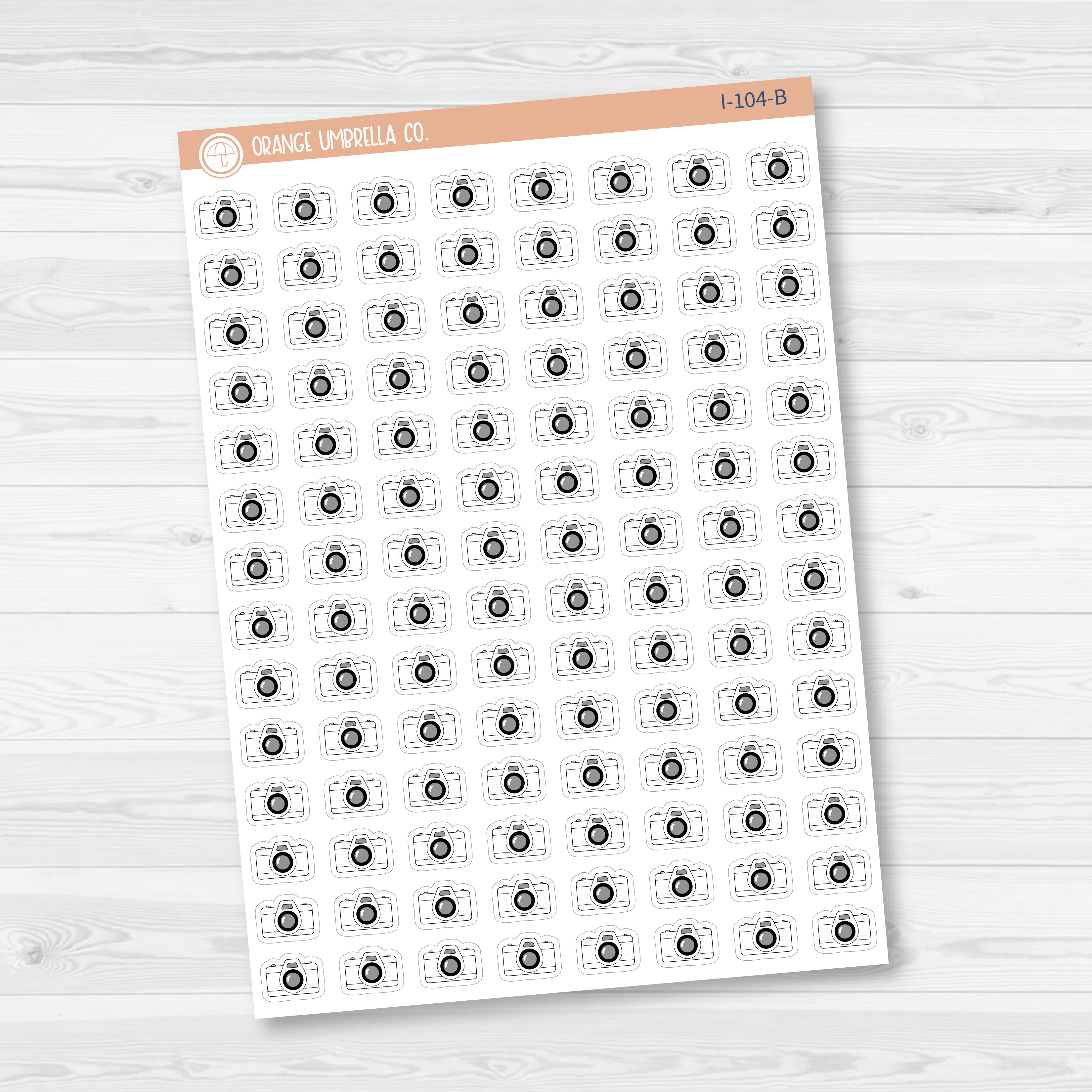 Camera Icon Stickers | Planner Photography Reminder Labels | I-104