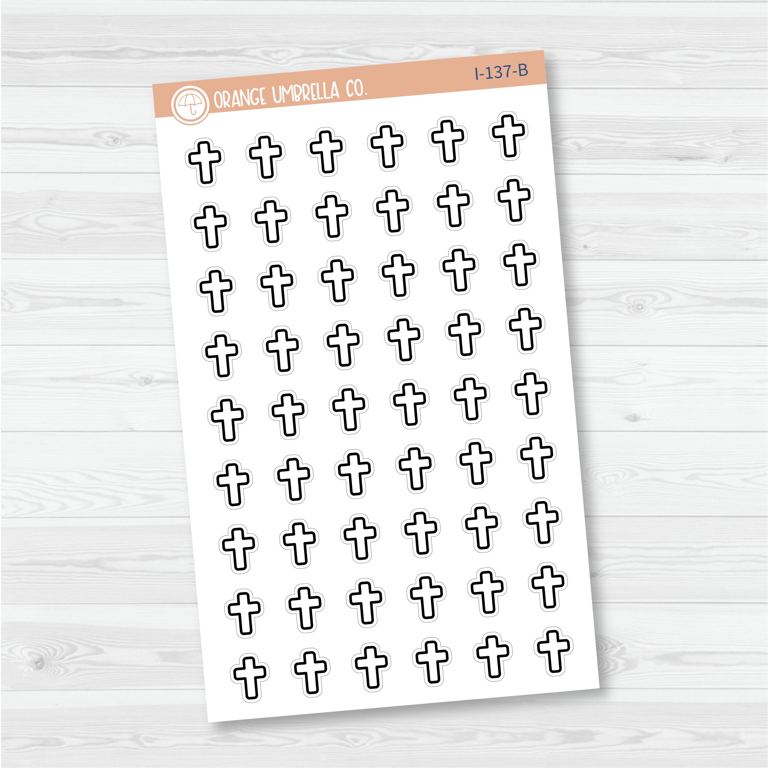 Cross Icon Planner Stickers | I-137