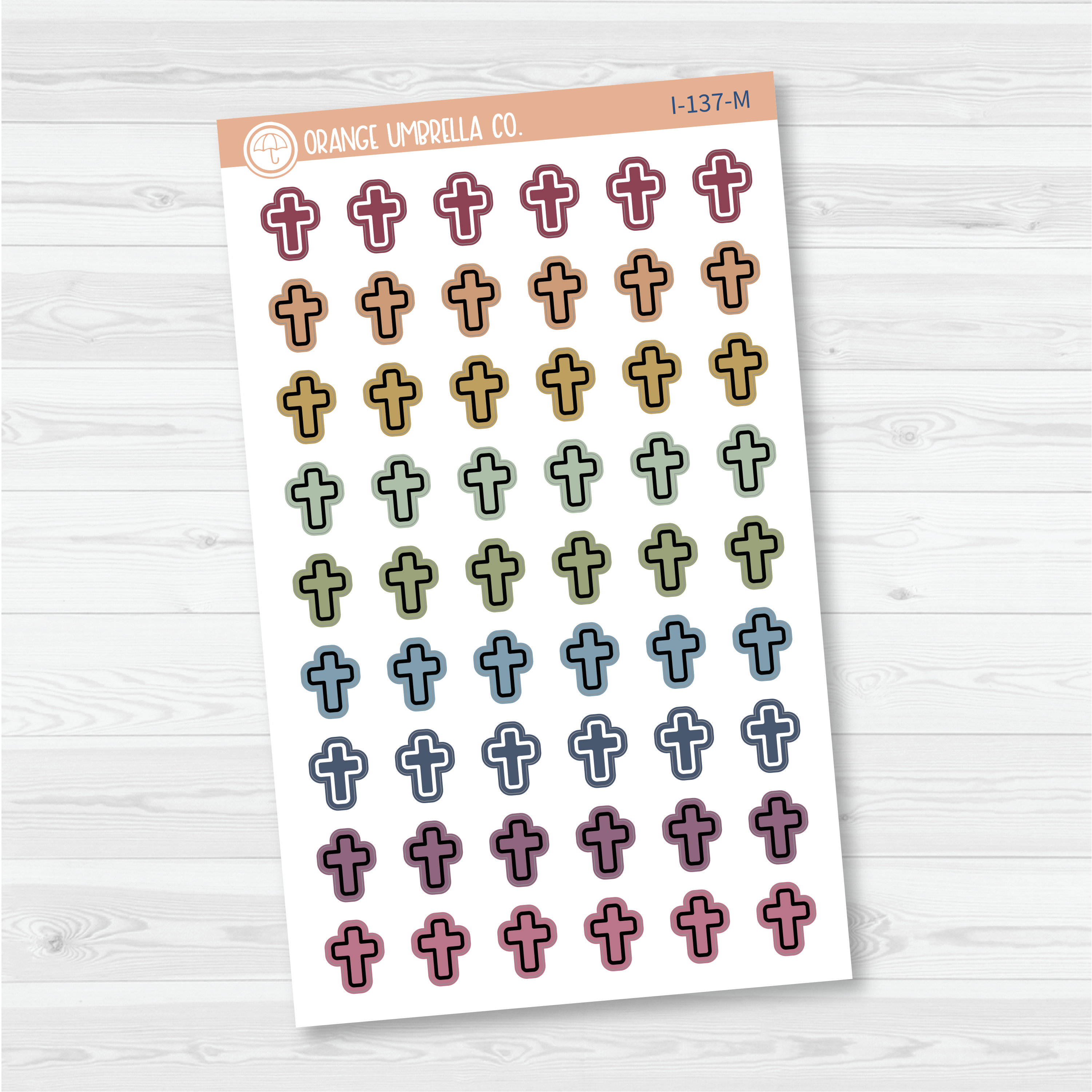 Cross Icon Planner Stickers | I-137