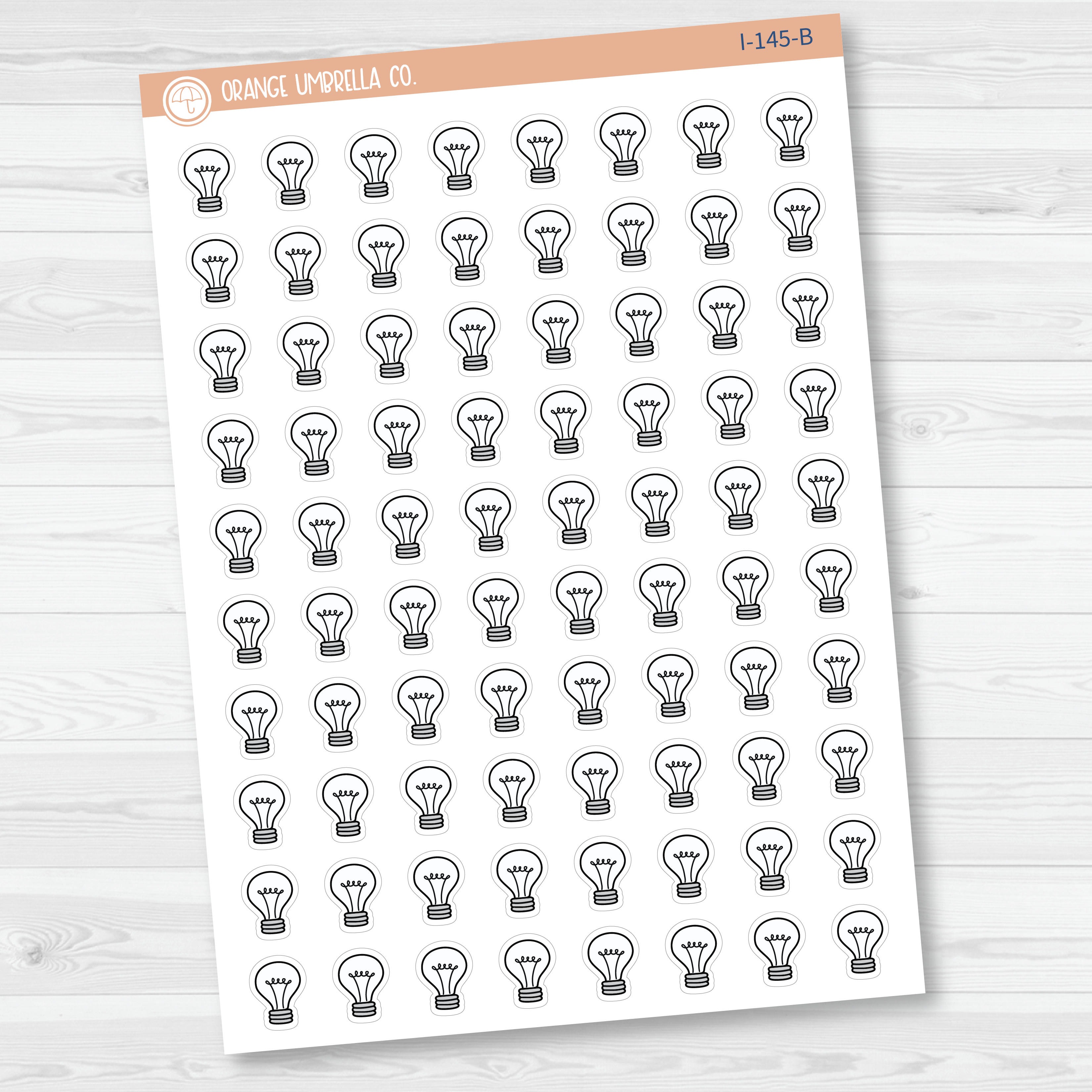 Light Bulb Icon Planner Stickers | I-144-I-145