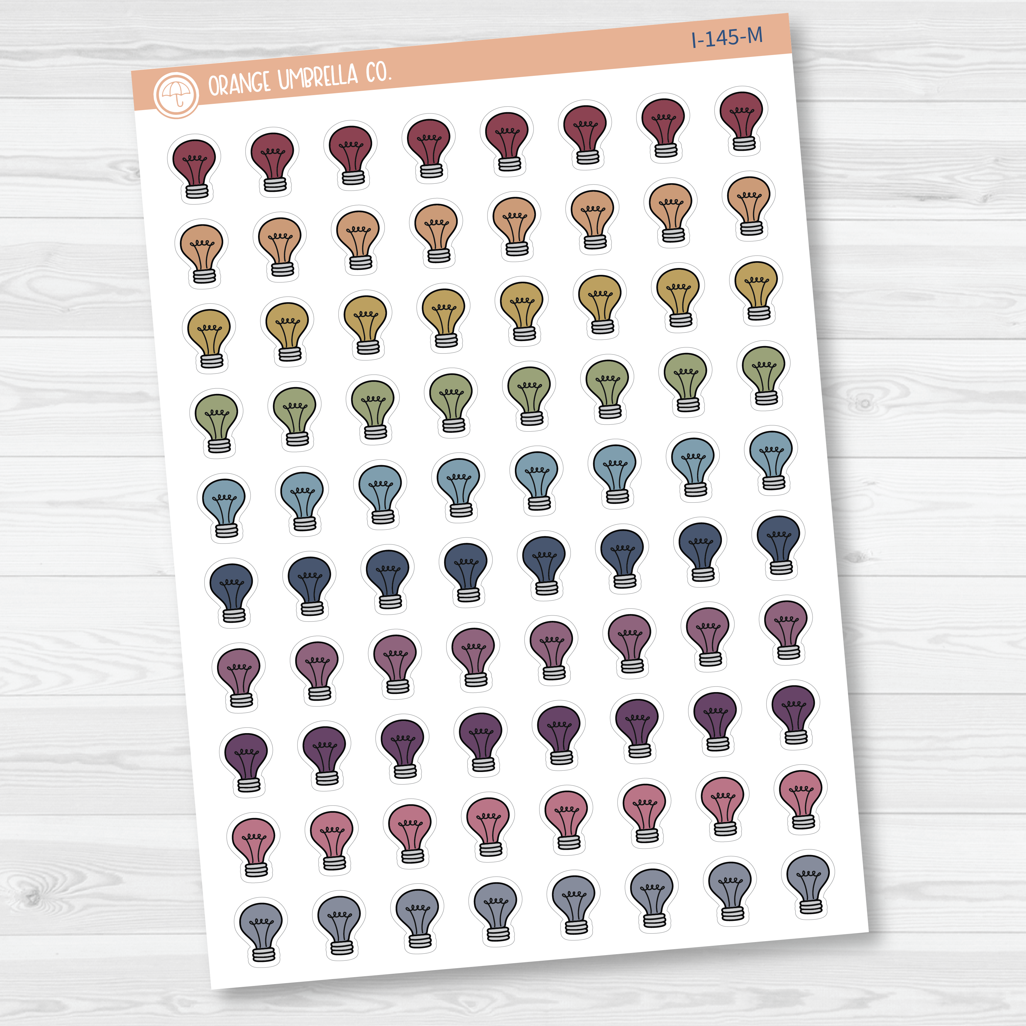 Light Bulb Icon Planner Stickers | I-144-I-145