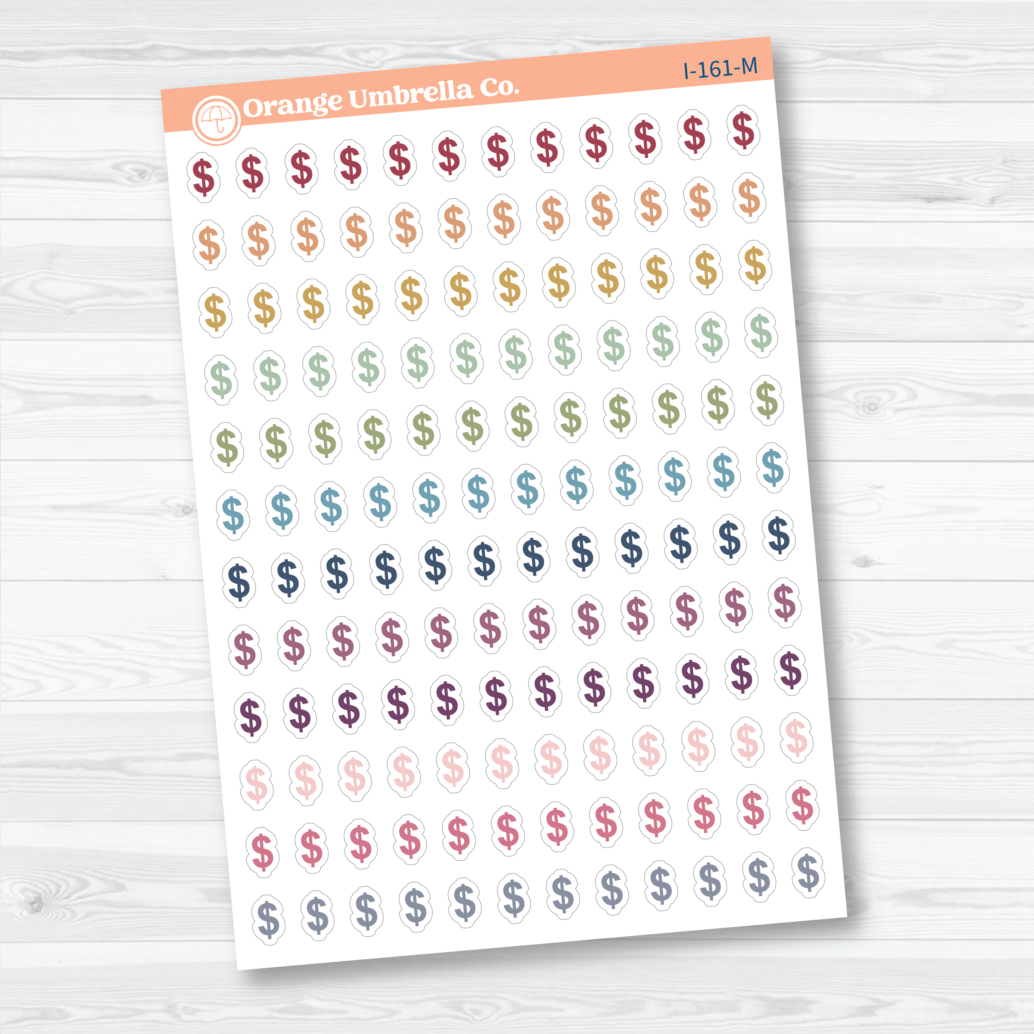 Dollar Sign Icon Planner Stickers | I-161