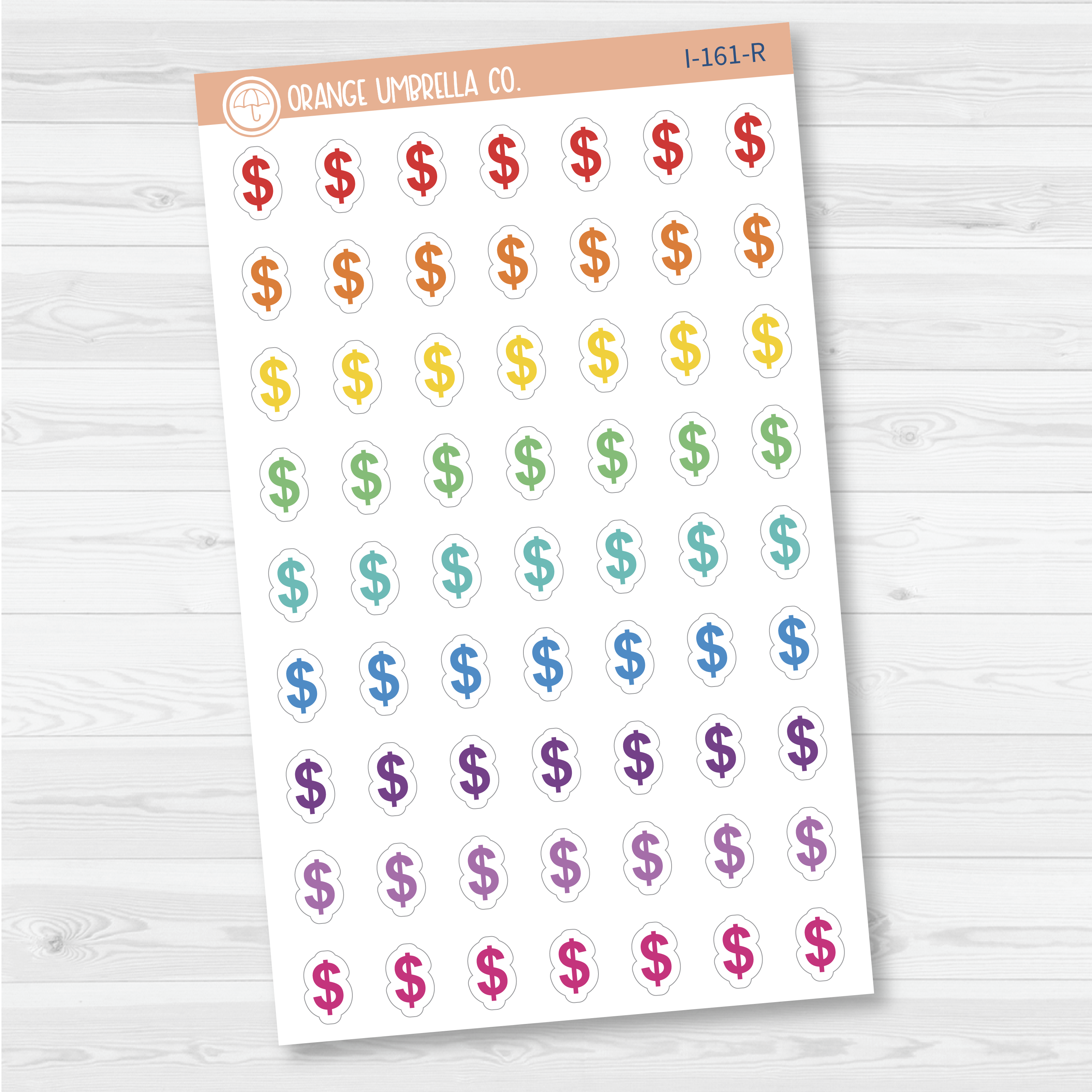 Dollar Sign Icon Planner Stickers | I-161
