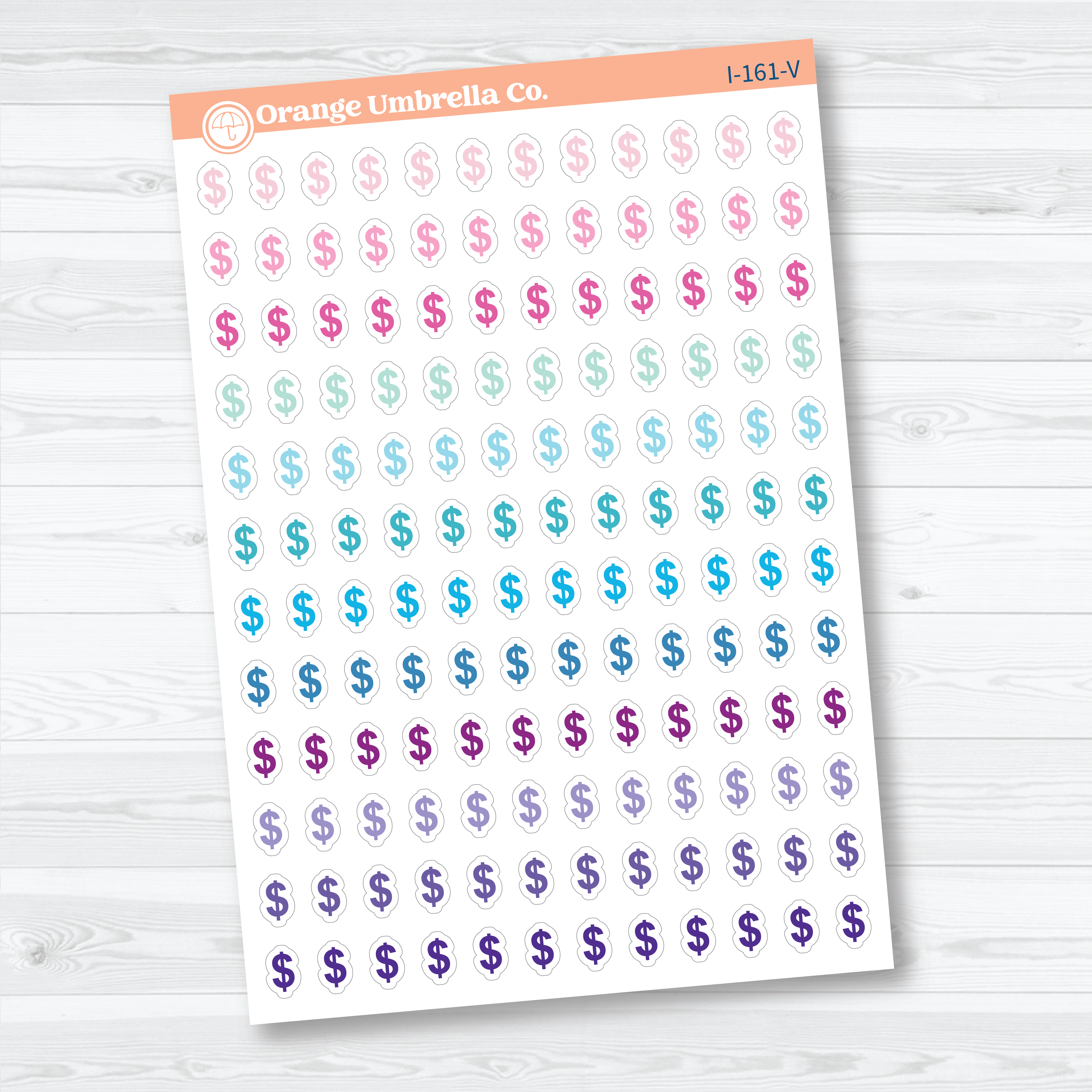 Dollar Sign Icon Planner Stickers | I-161